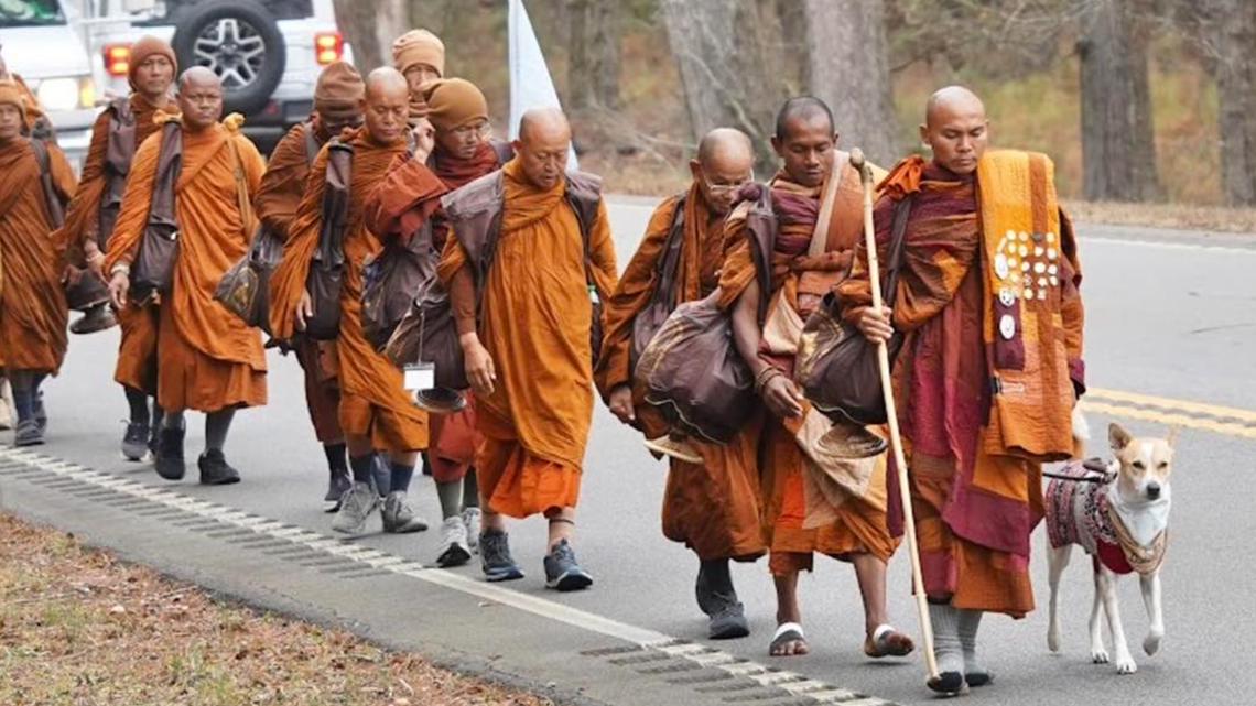 Monks' Walk for Peace reaches Midlands counties of South Carolina, how you can find them