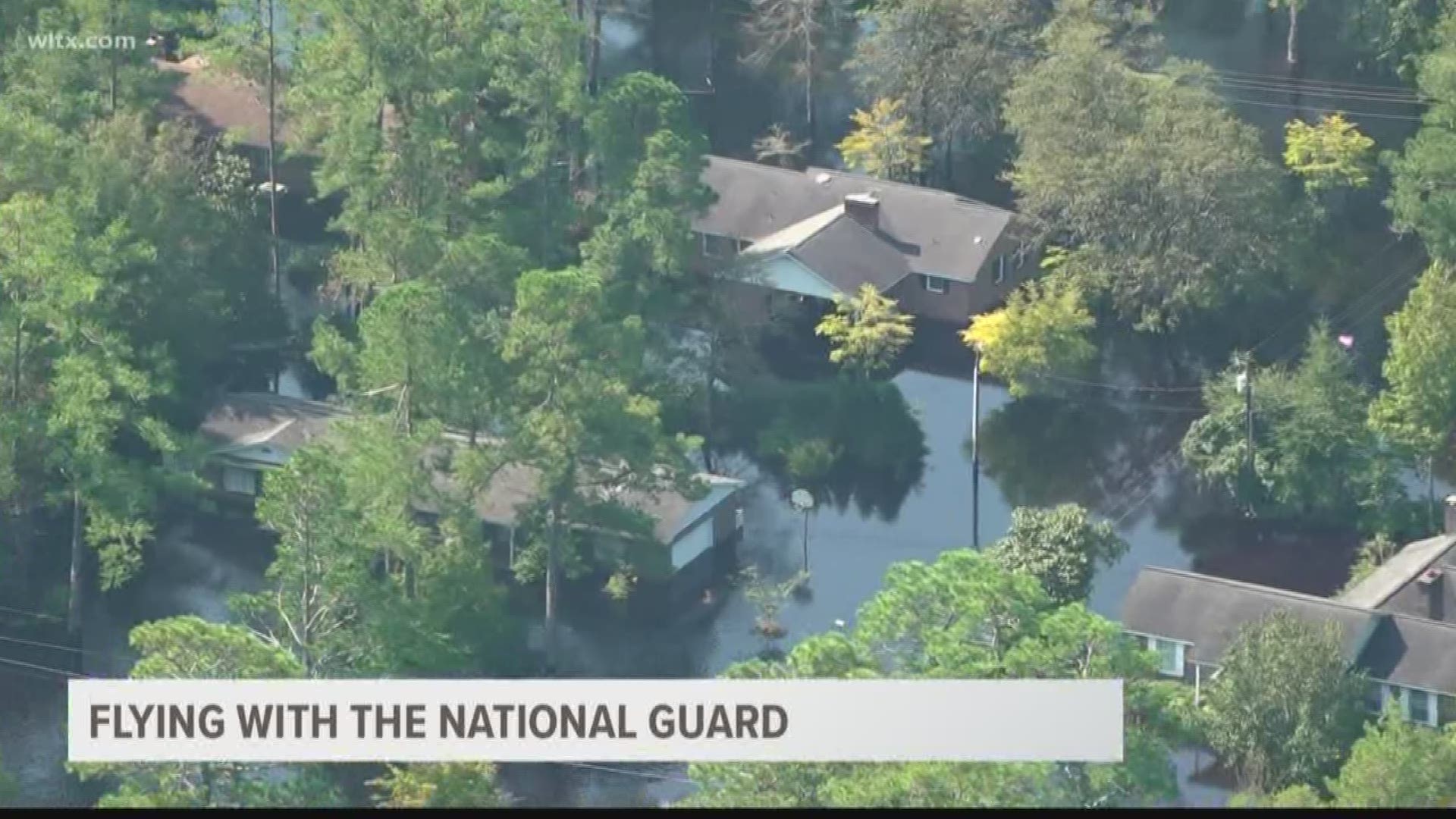 News 19 got the chance to fly with the National Guard to get a bird's eye view of the flooding that's impacting many parts of South Carolina.