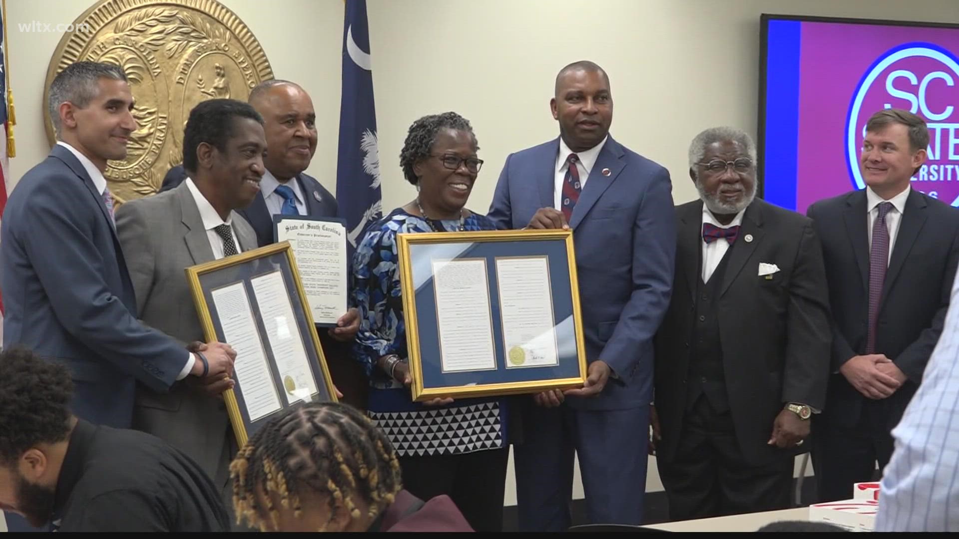 It was to honor the school's football team for winning the HBCU National Championship.