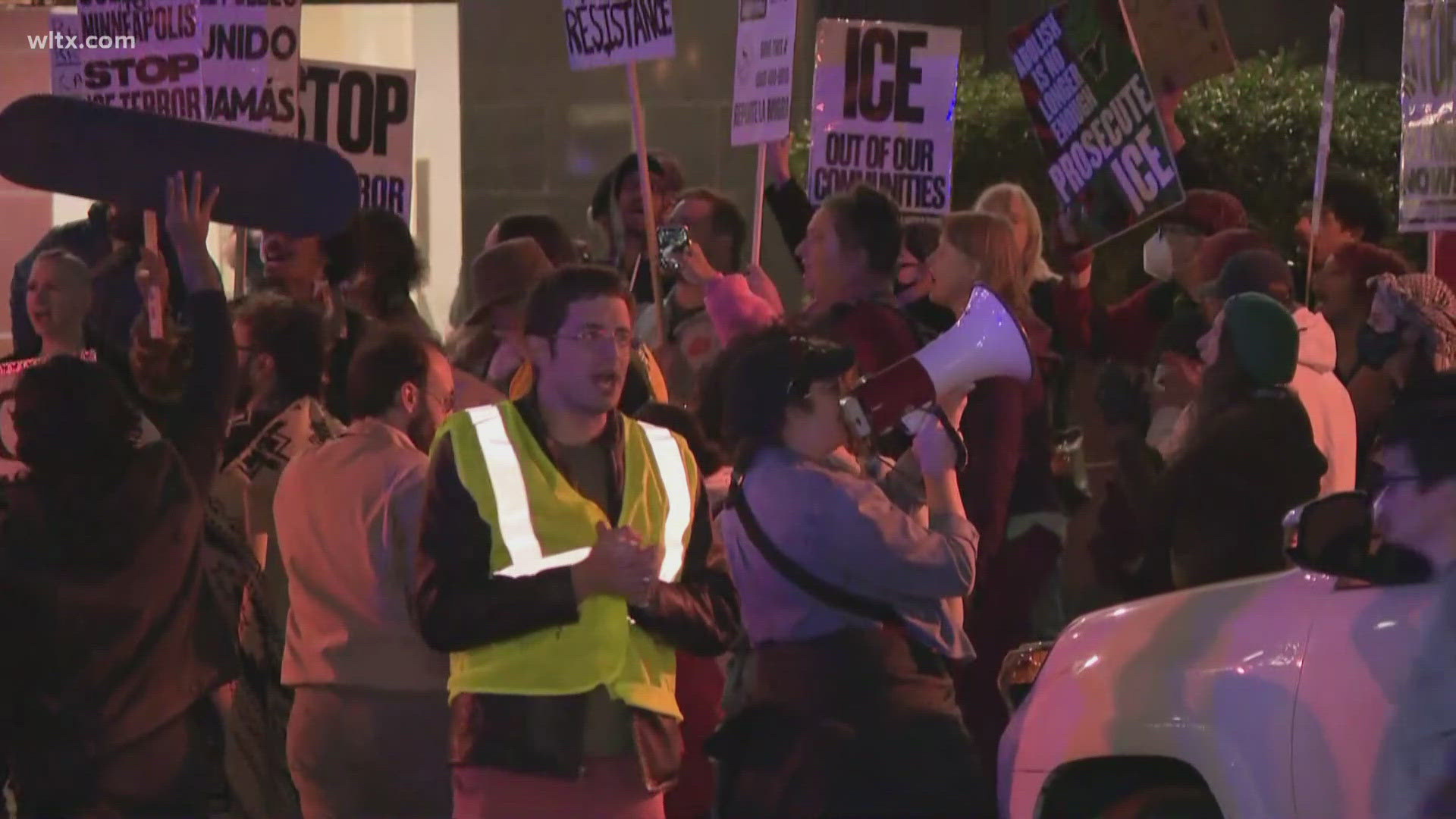 A protest on Main Street against ICE | wltx.com
