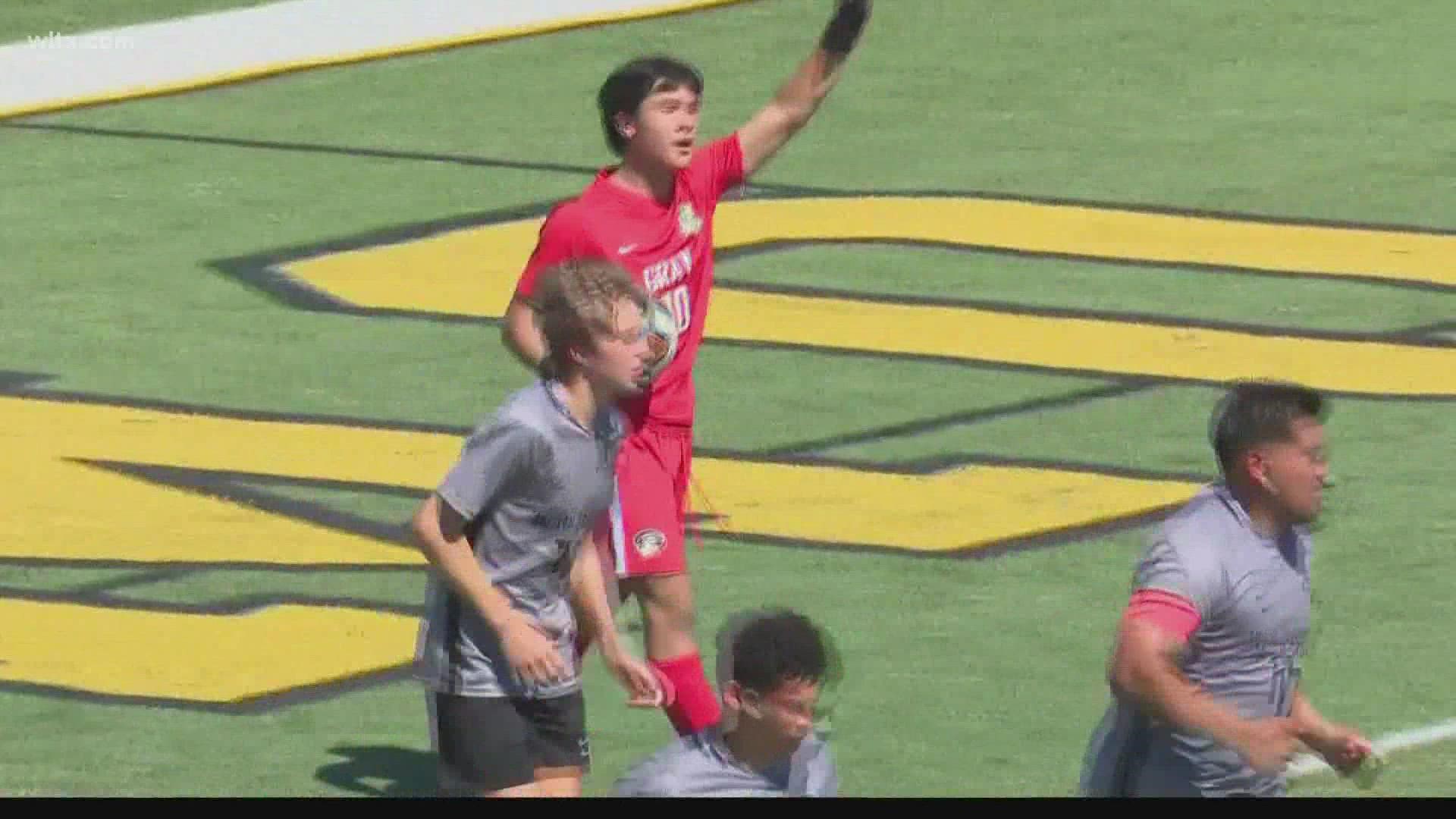 Highlights from the 5A and 2A boys state championships as Riverside defeated Chapin 2-1 and Christ Church defeated Gray Collegiate Academy 2-0.