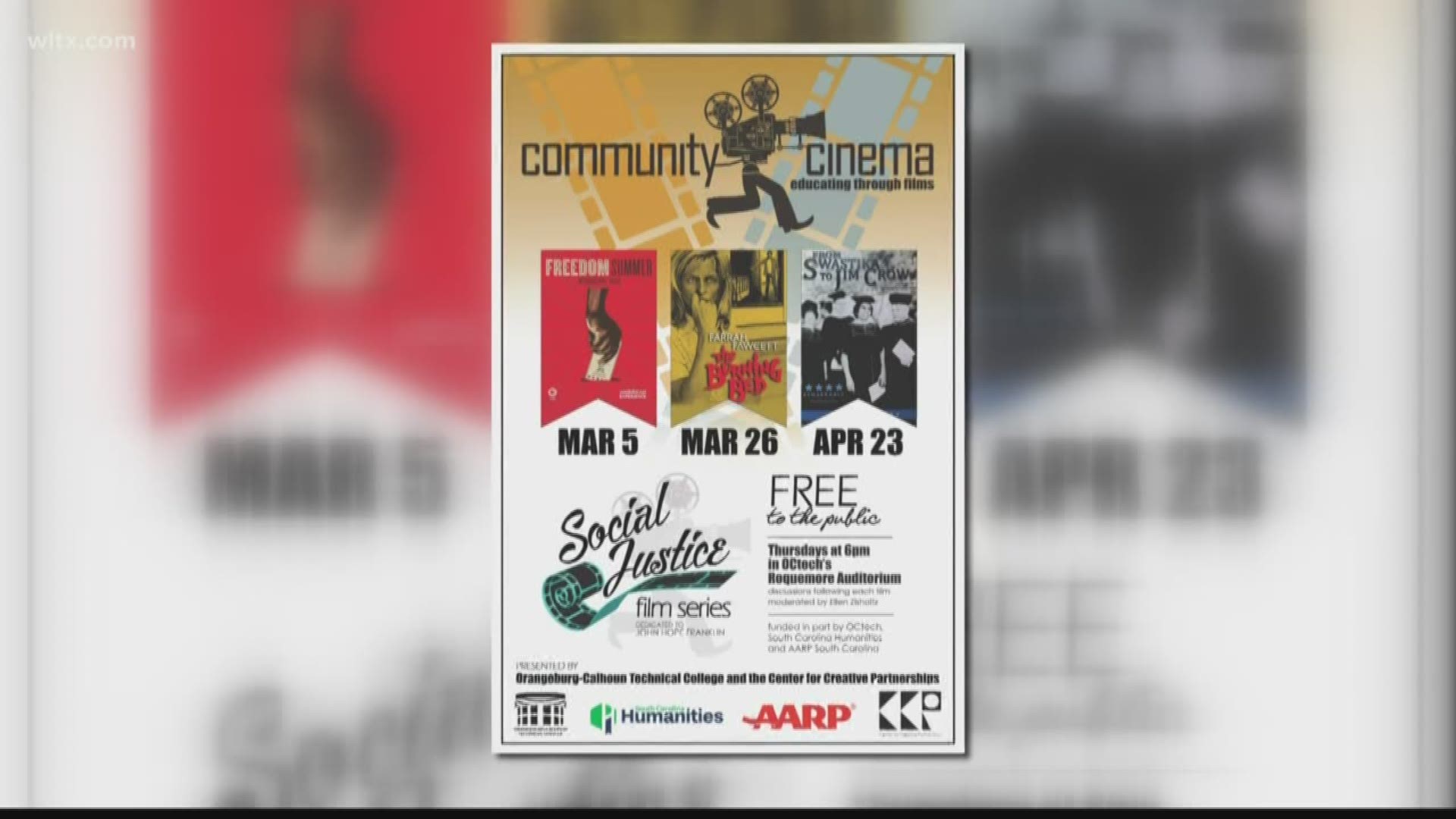 Orangeburg-Calhoun technical college partnered with AARP and South Carolina humanities to host their 2nd Community cinema social justice film series.