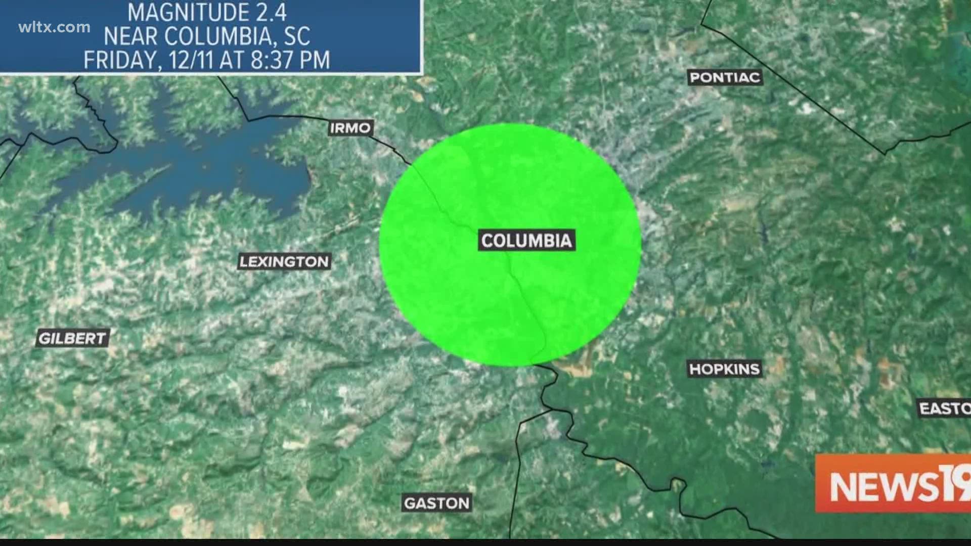 The United States Geological Survey (USGS) confirms a 2.4 magnitude earthquake occurred in the Midlands Friday night.