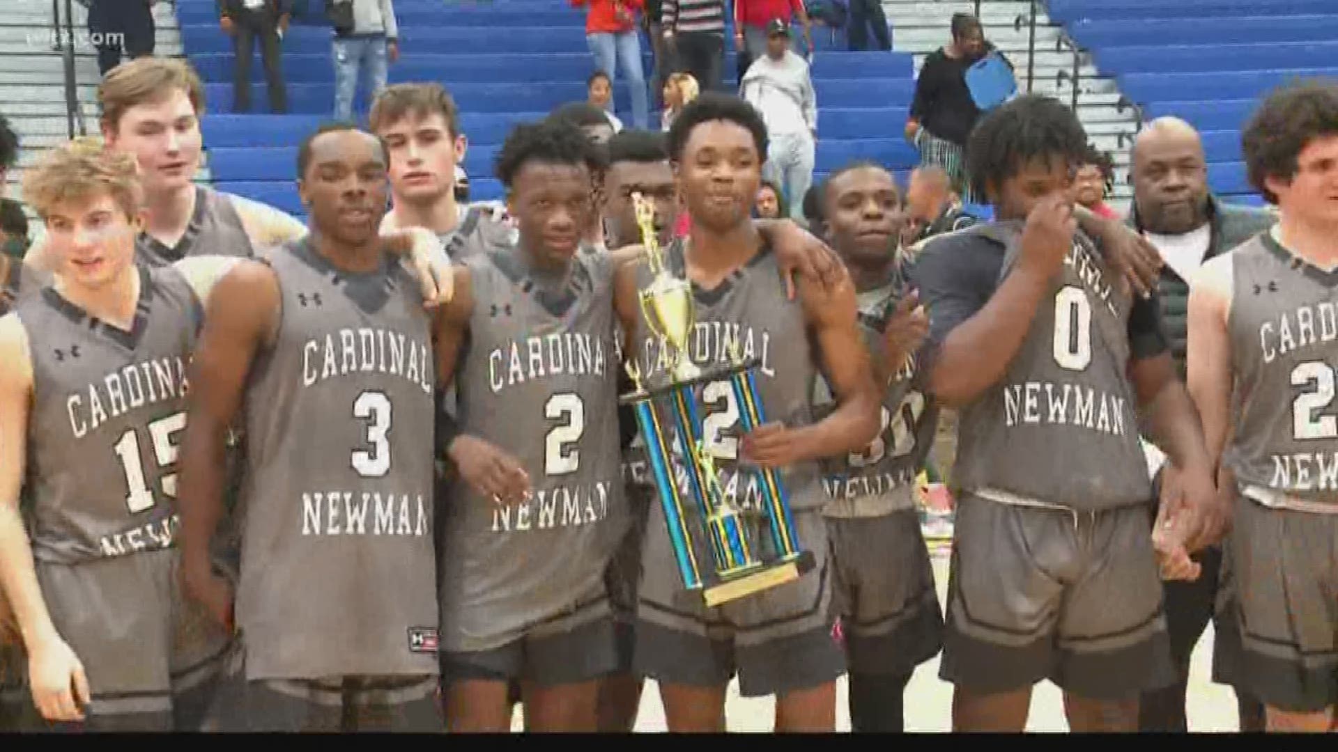 Cardinal Newman defeated W.J. Keenan 57-50 to win the George Glymph bracket of the Schlotzky’s Carolina Thanksgiving Tip-Off