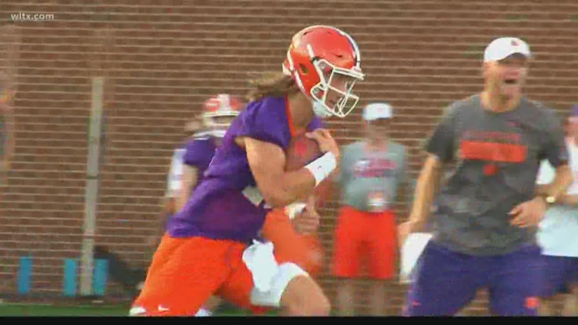 For another year at Clemson camp questions loom around the quarterback position. Will it be returning starter Kelly Bryant or the stud freshman in Trevor Lawrence. According to the Clemson coaches only time will tell.