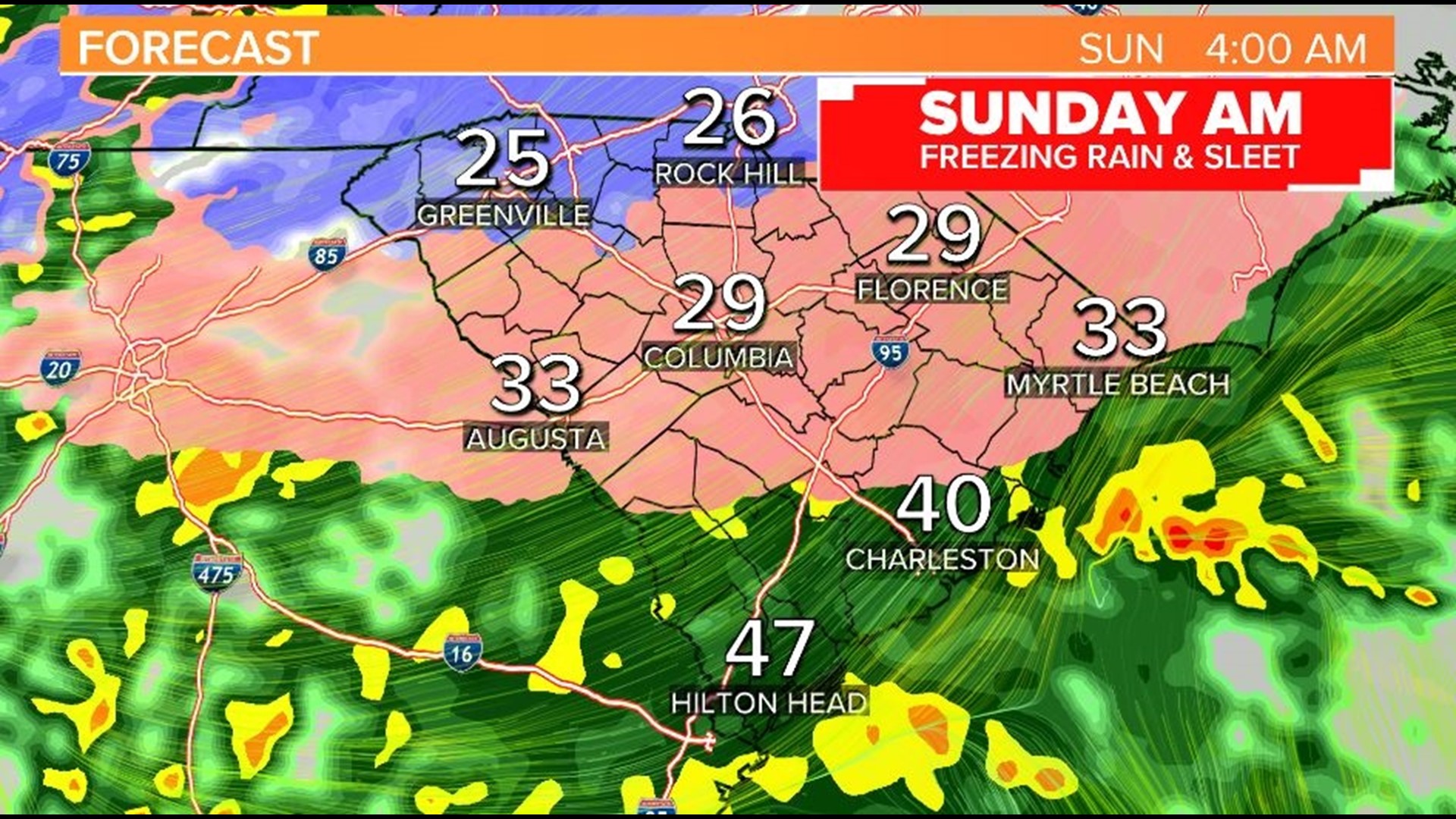 Will we get snow or ice in South Carolina Sunday? | wltx.com