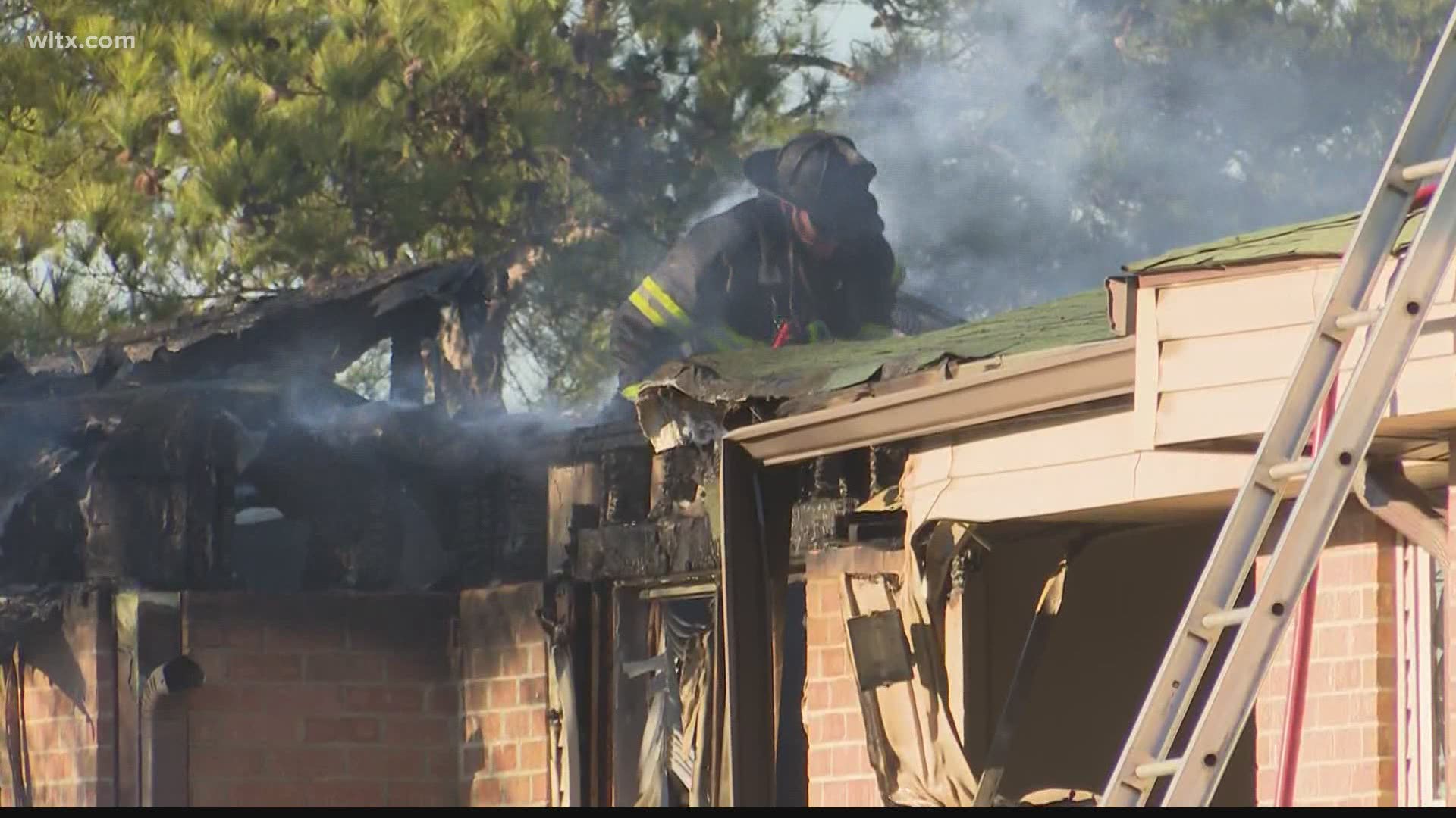 33 people, including 21 children, have been displaced after a two-alarm fire destroyed at least eight units at a north Columbia apartment complex Friday afternoon.