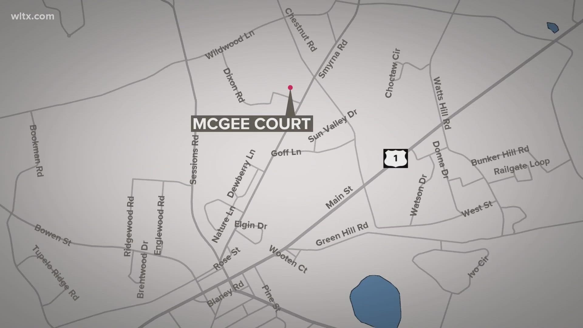 The stabbing took place at McGee Court in Elgin around 4:45pm this afternoon.