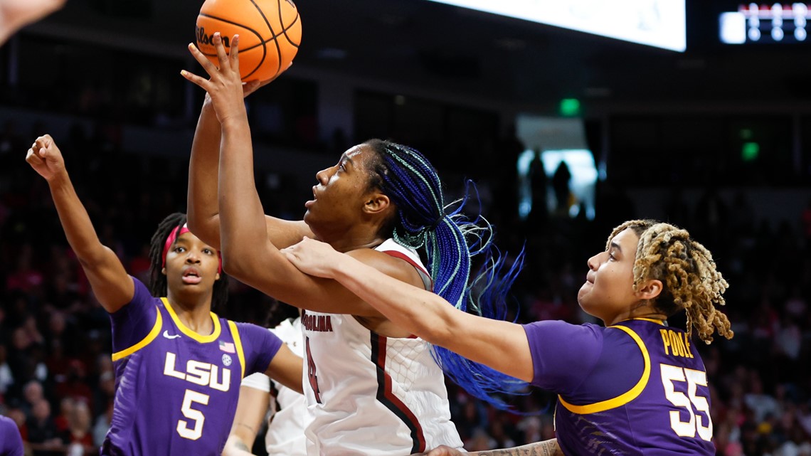 USC women's basketball Gamecocks Staley cheers Eagles Super Bowl