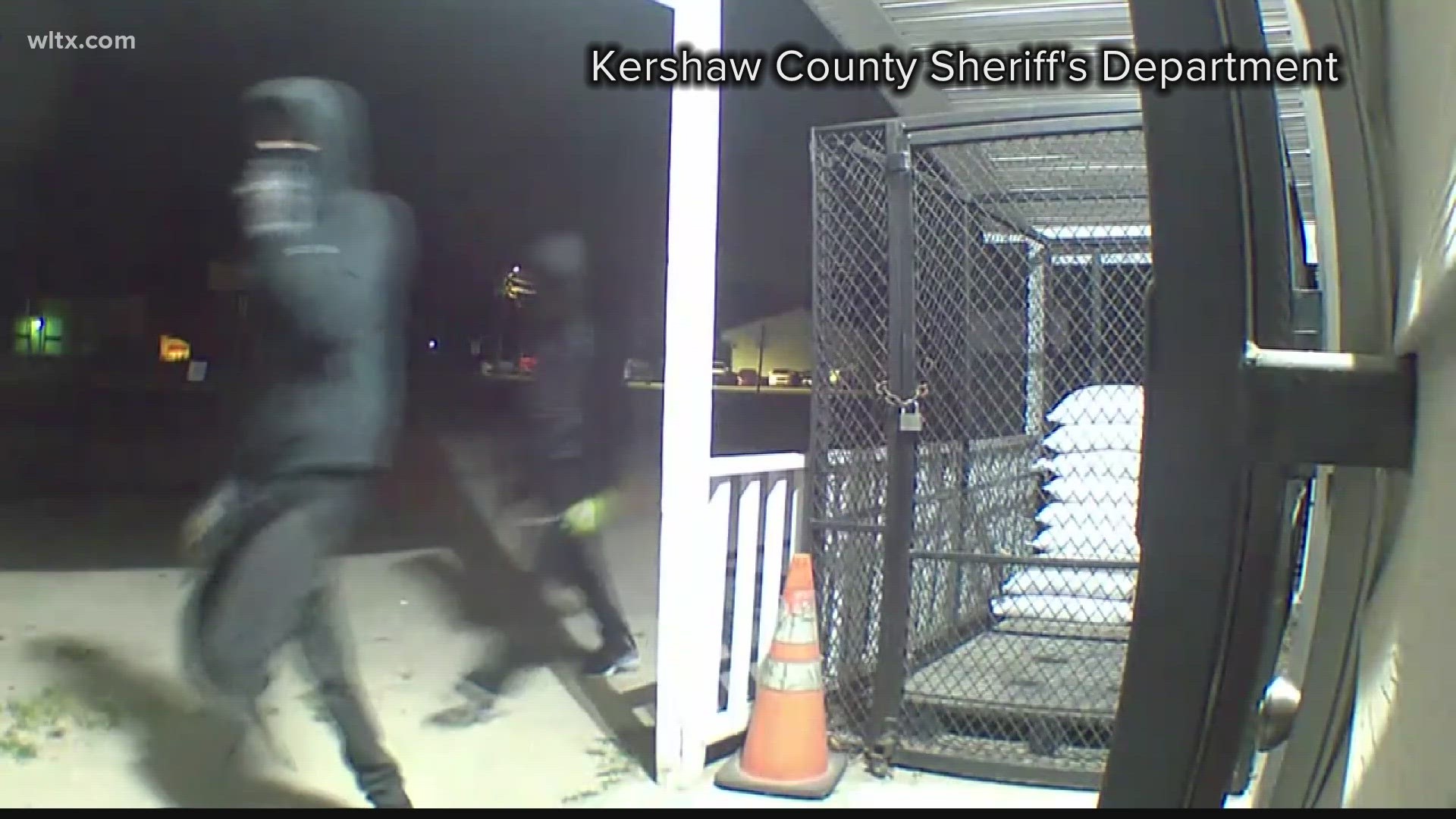 Ten more illegally obtained guns are on the streets in Kershaw County after a midweek break-in at a gun store. The sheriff has released a video of the suspects.