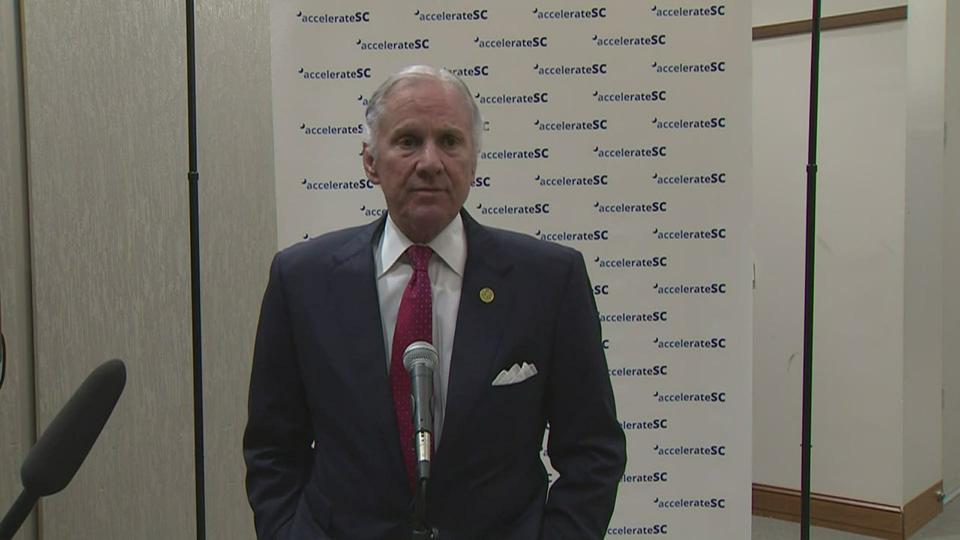 South Carolina Gov. Henry McMaster spoke following the first meeting of accelerateSC, the group charged with getting the state back to work.