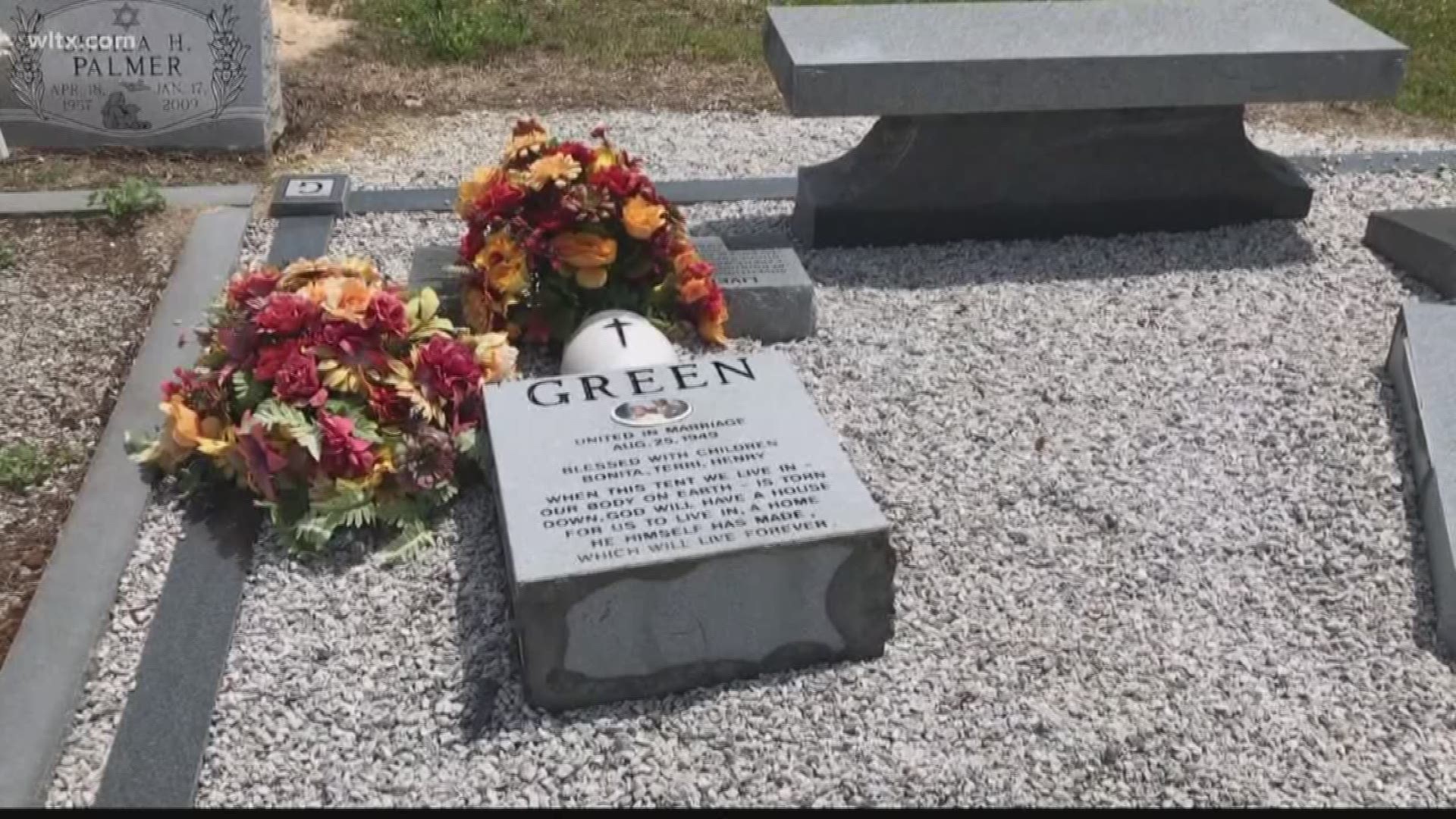 Vandals damaged graves and headstones in a Lexington Cemetery.