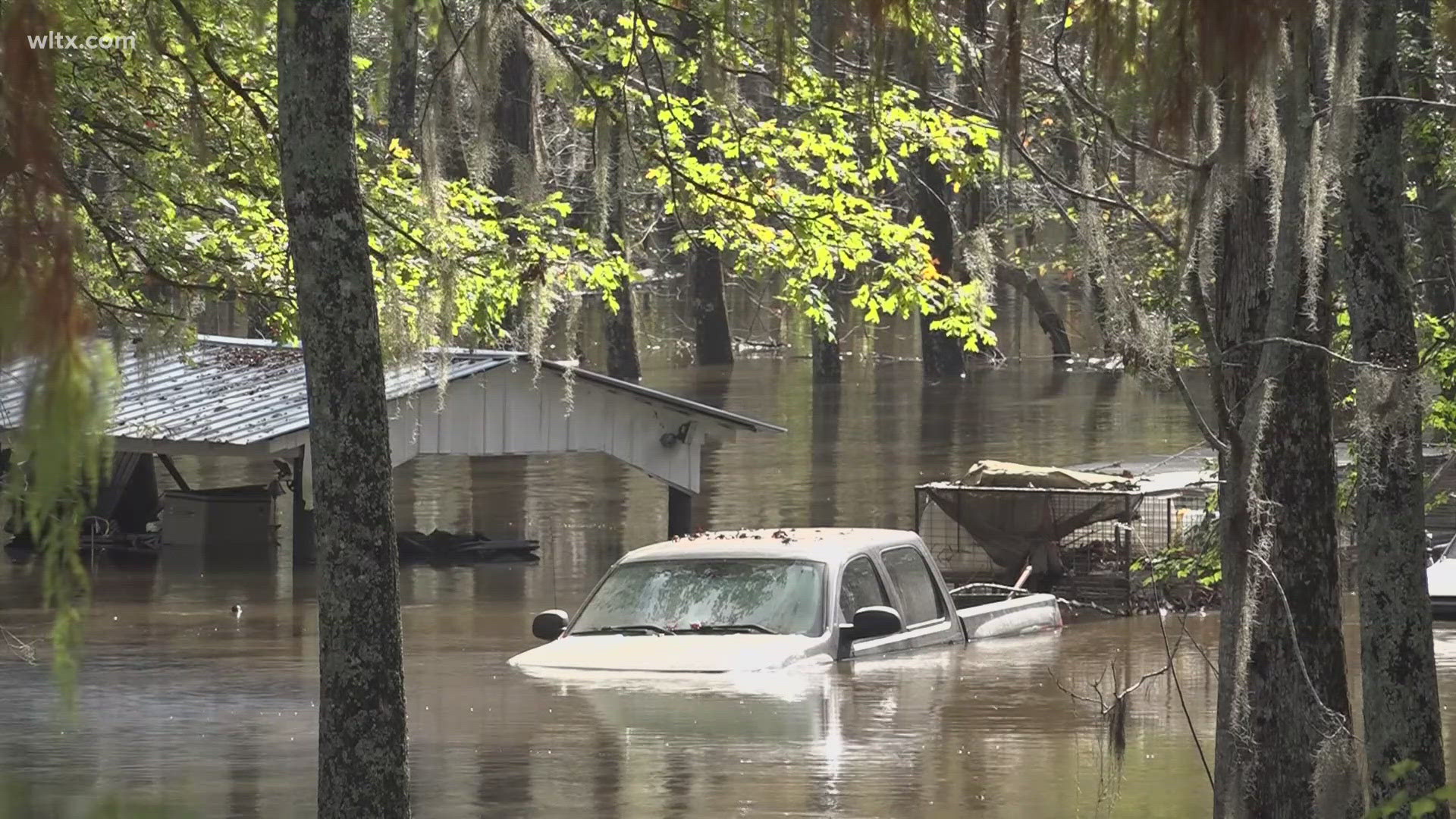 Residents were trying to clean up and comprehend the flooding that occurred in the county.  Over a foot a rain fell in some ways. 