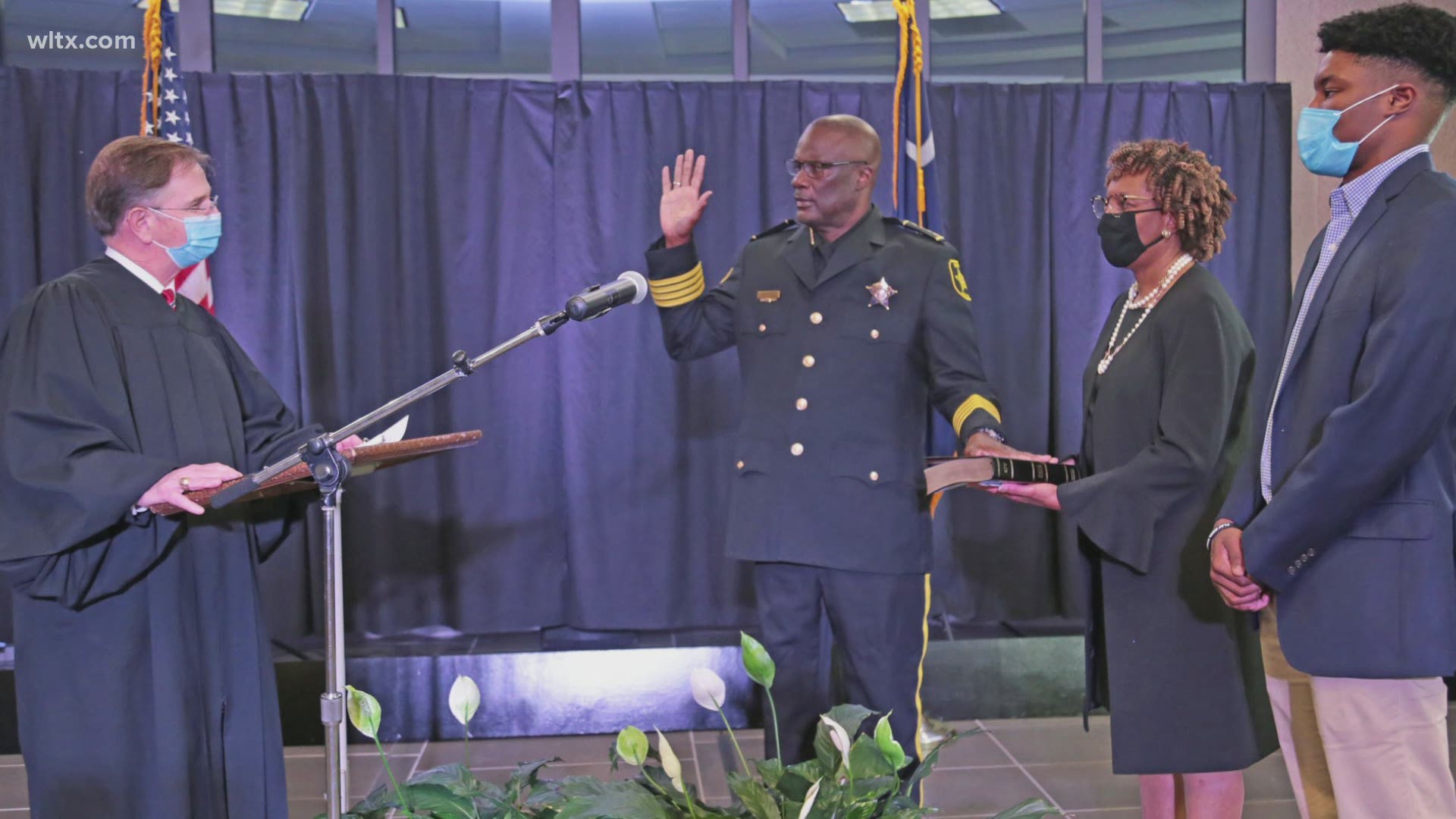 Several Sumter County elected officials were sworn into office Monday. Among them was Sheriff Anthony Dennis, Clerk of Court James Campbell and Coroner Robert Baker.