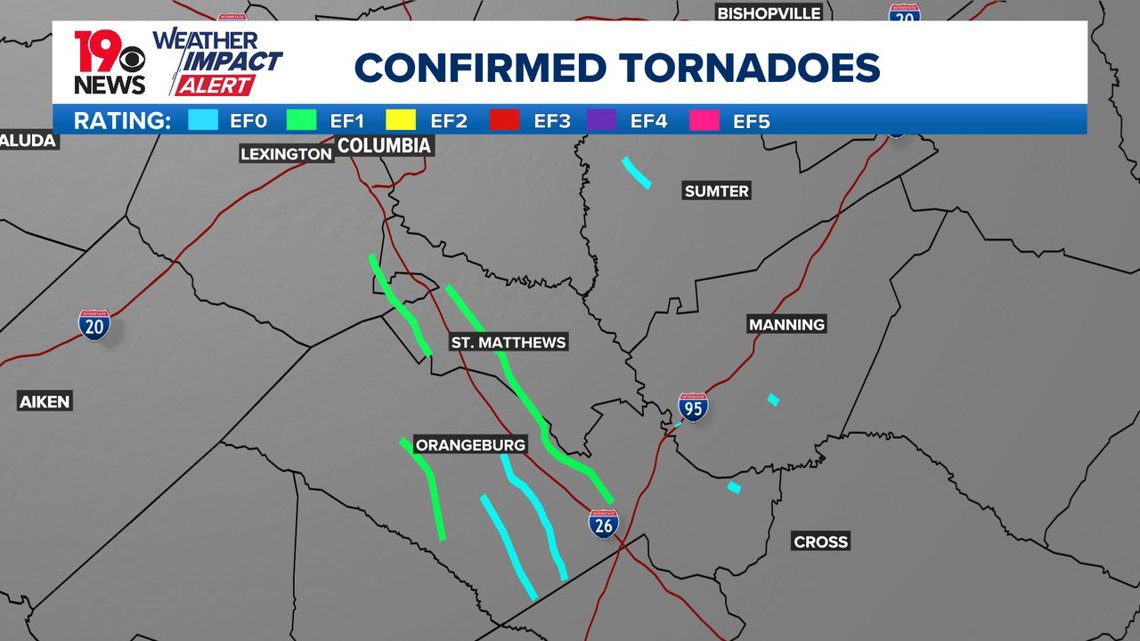National Weather Service confirms tornadoes | wltx.com