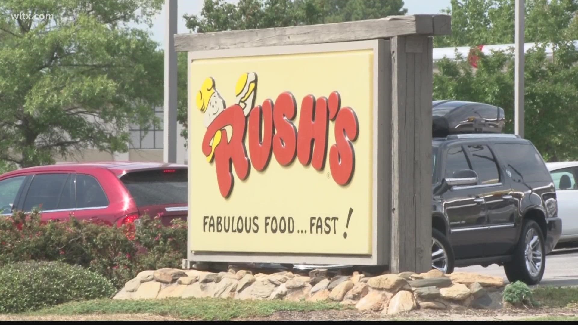 The incident happened Wednesday night at the Rush's on Harbison Blvd.