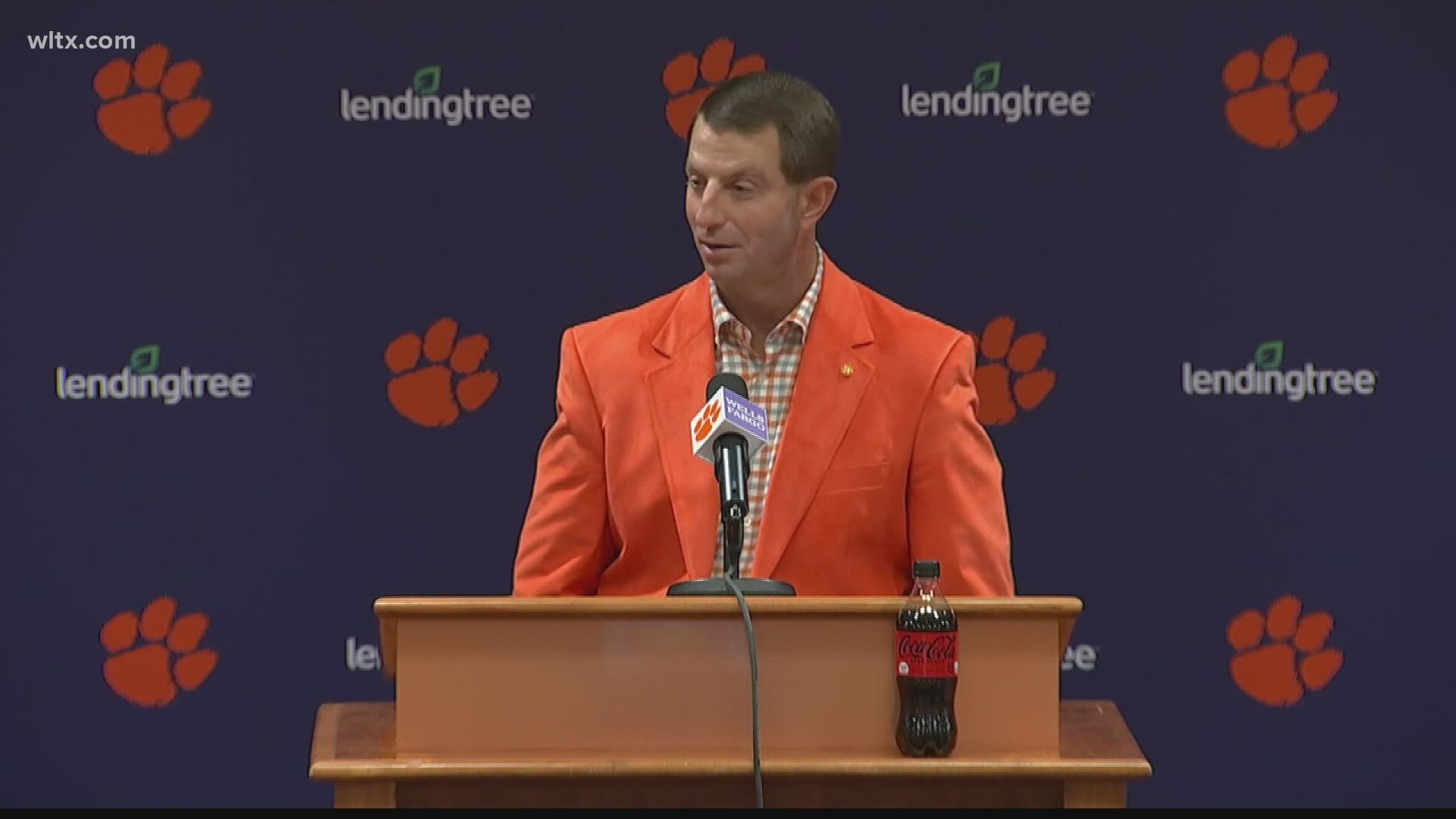 Clemson head football coach Dabo Swinney talks about the process of former quarterback Hunter Johnson returning to the fold.