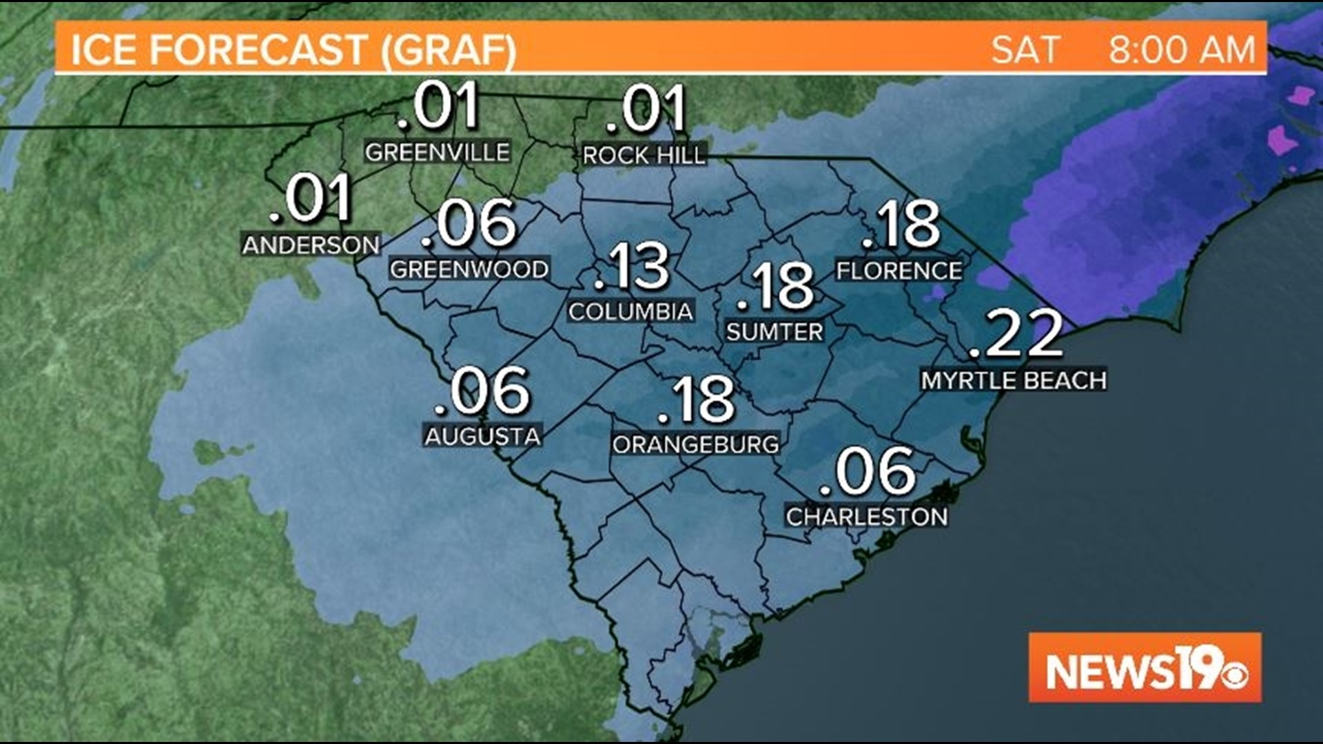 Timeline of snow and ice in South Carolina for Friday | wltx.com