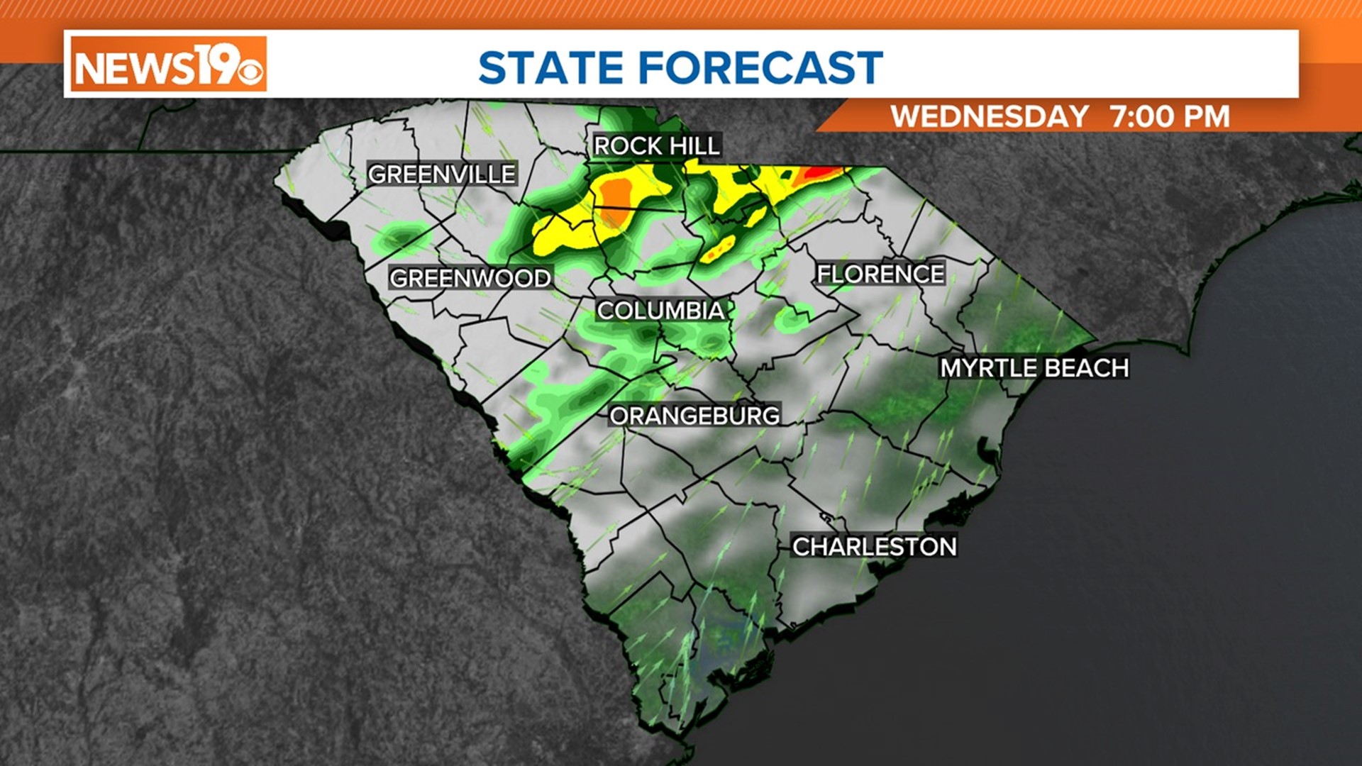 Rain and some storms are possible this evening for South Carolina ...