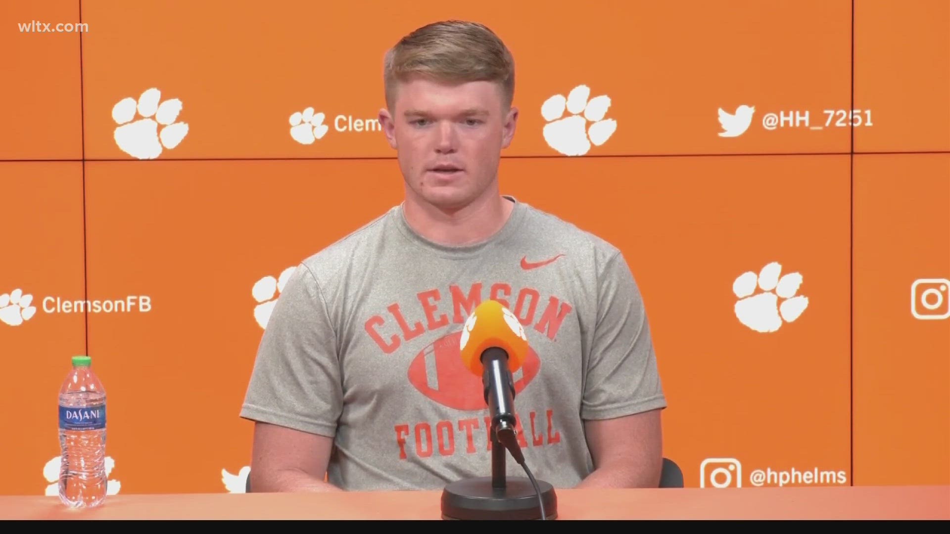 Clemson quarterback Hunter Helms spoke to the media this week about a number of topics including his decision to not enter the portal and stay in the Upstate.