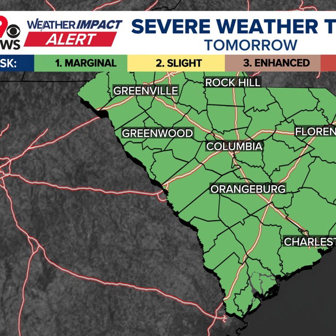 Strong to severe storms possible Thursday across South Carolina | wltx.com