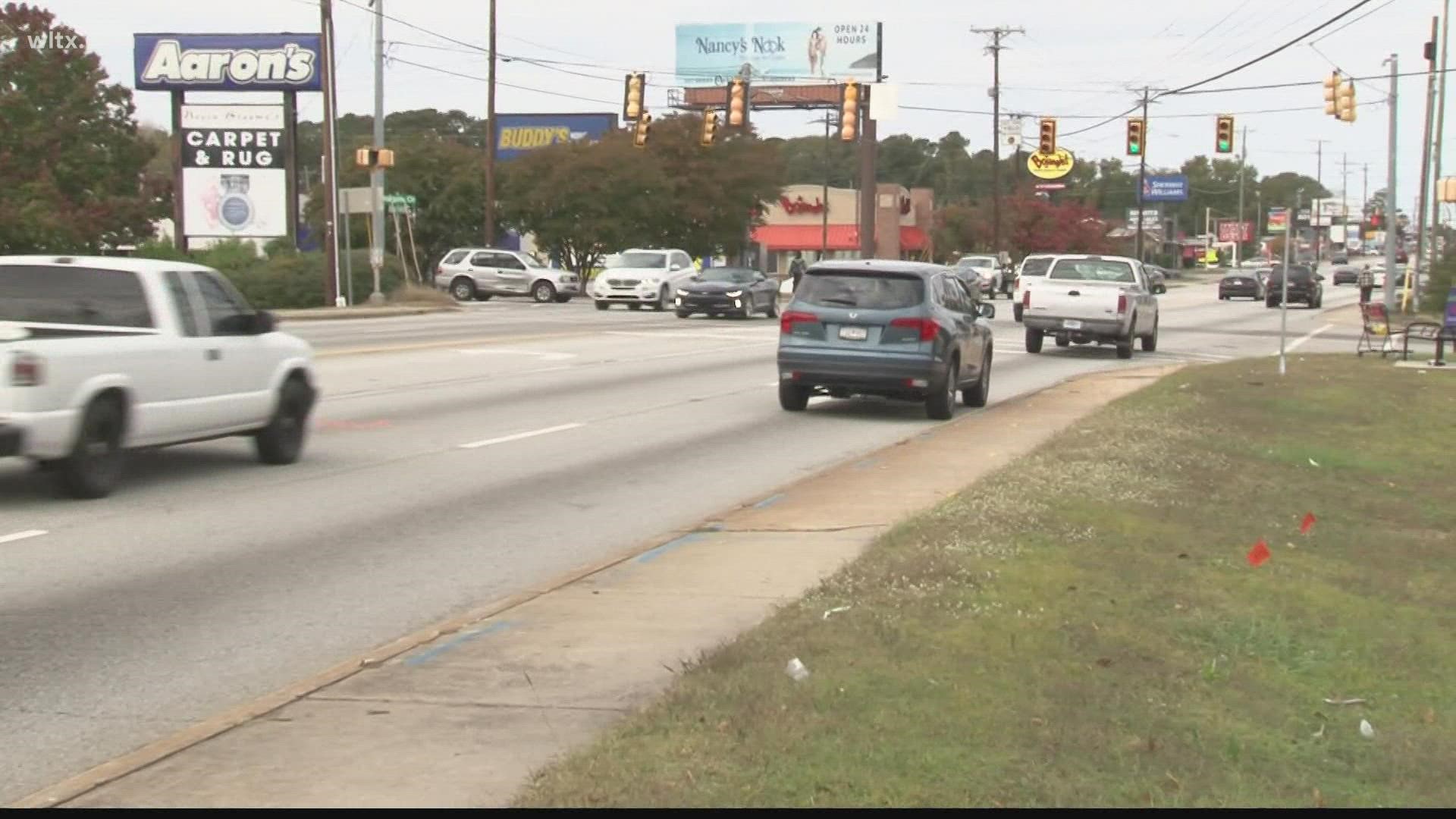 The accident happened early Wednesday morning, one person was hit by three vehicles while crossing Broad River road.