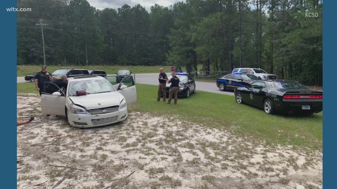 Car chase in Richland County ends in crash at Kershaw County school