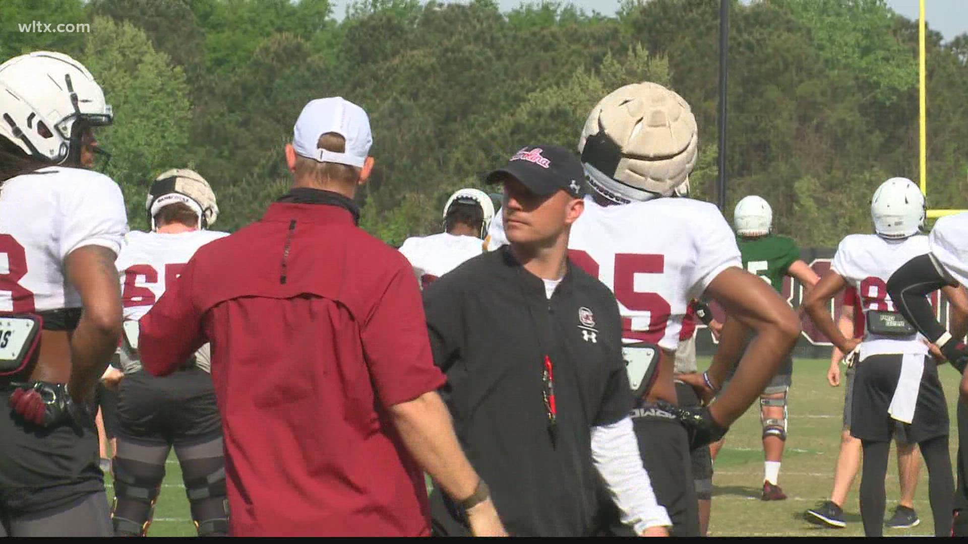 With the start of the preseason just two days away, South Carolina wide receivers coach Justin Stepp talks about the intense schedule the coaches will keep.