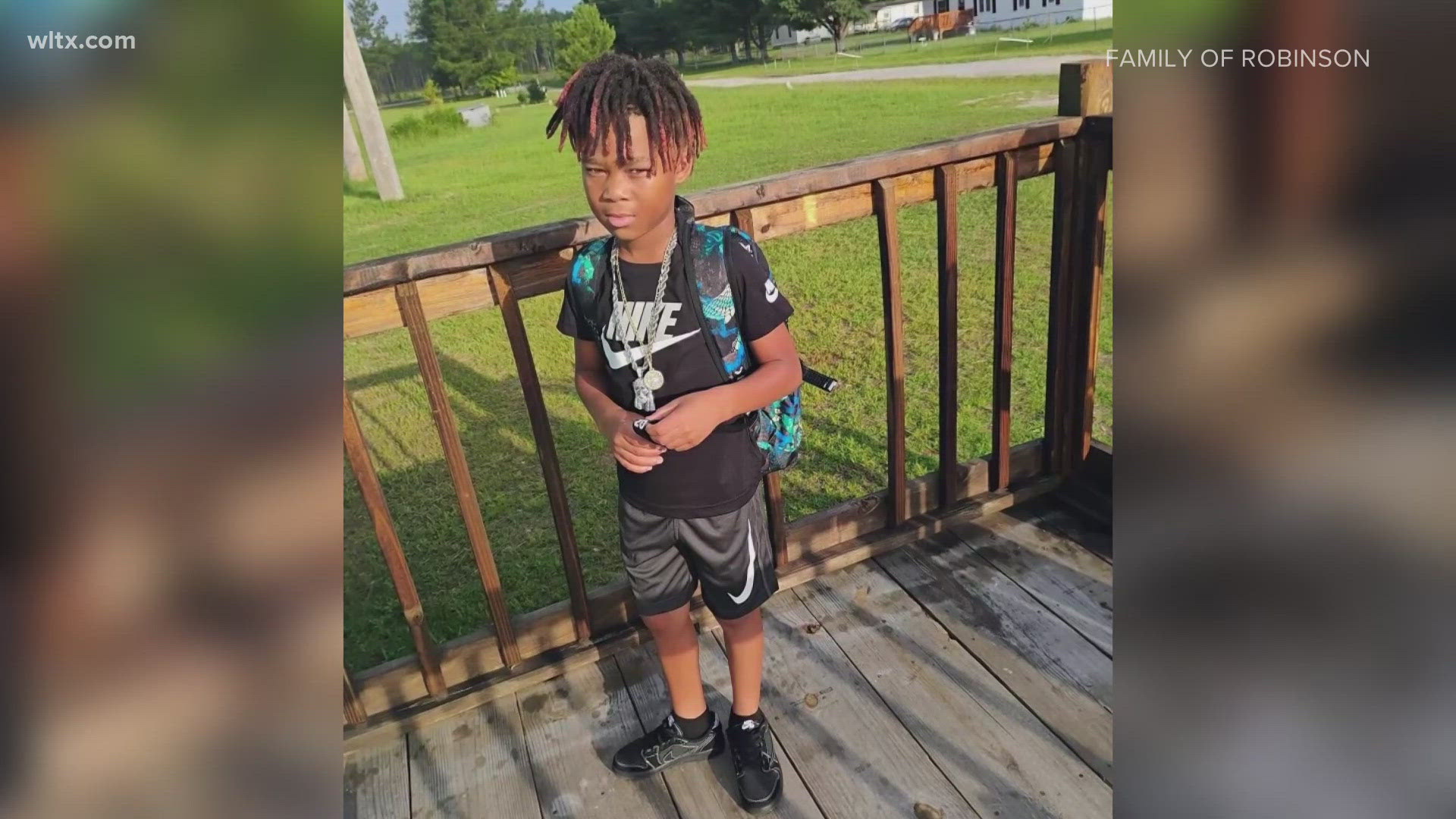 9-year-old Gregory Deron Robinson Jr. was shot and killed while lying in bed at his home in Sumter County.