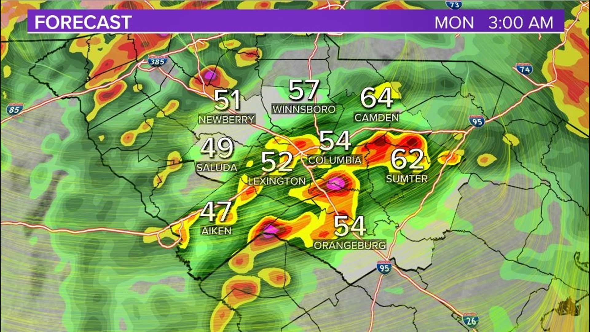 South Carolina could see severe storms Sunday into Monday morning ...