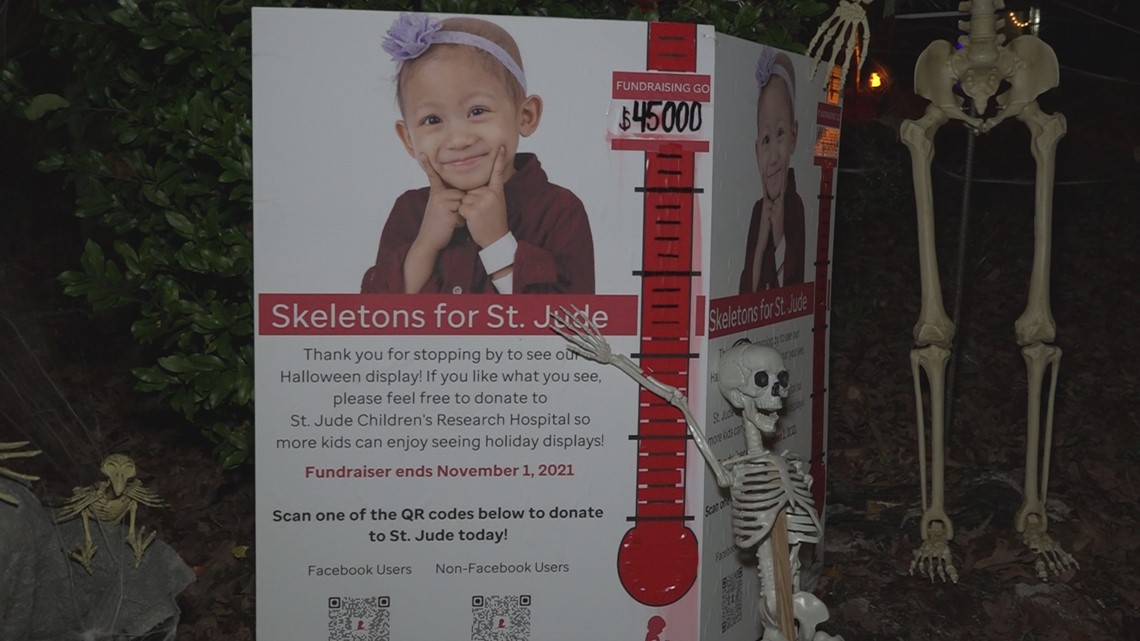 Midlands family joins 'Skeletons for St Jude' Halloween event