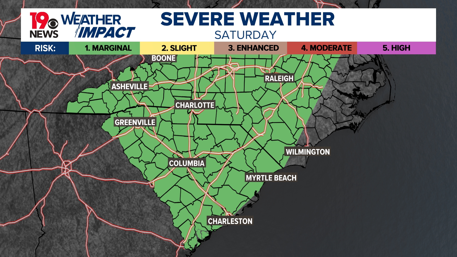 Severe weather possible in Midlands Saturday as cold front moves in ...