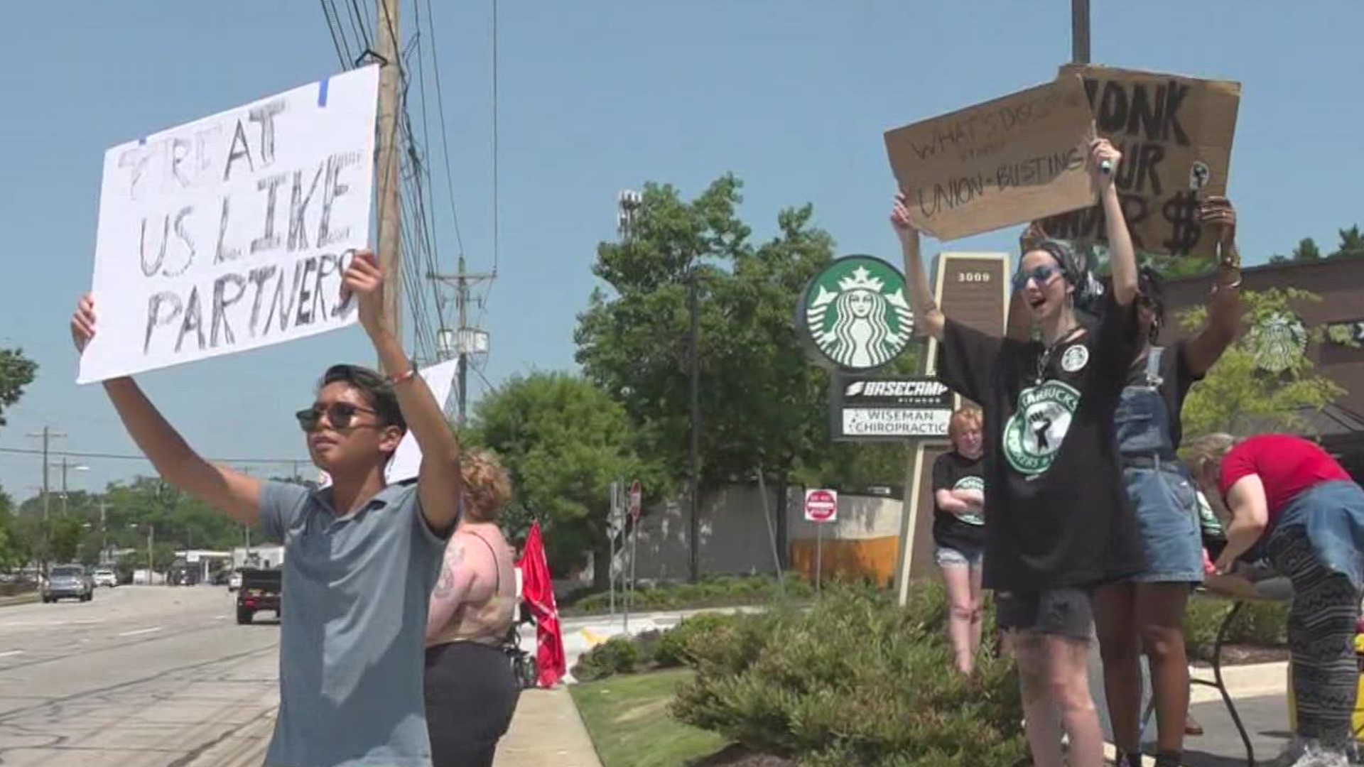 Workers at the Starbucks on Millwood Avenue in Columbia are striking after they say they have faced backlash from the company while trying to unionize