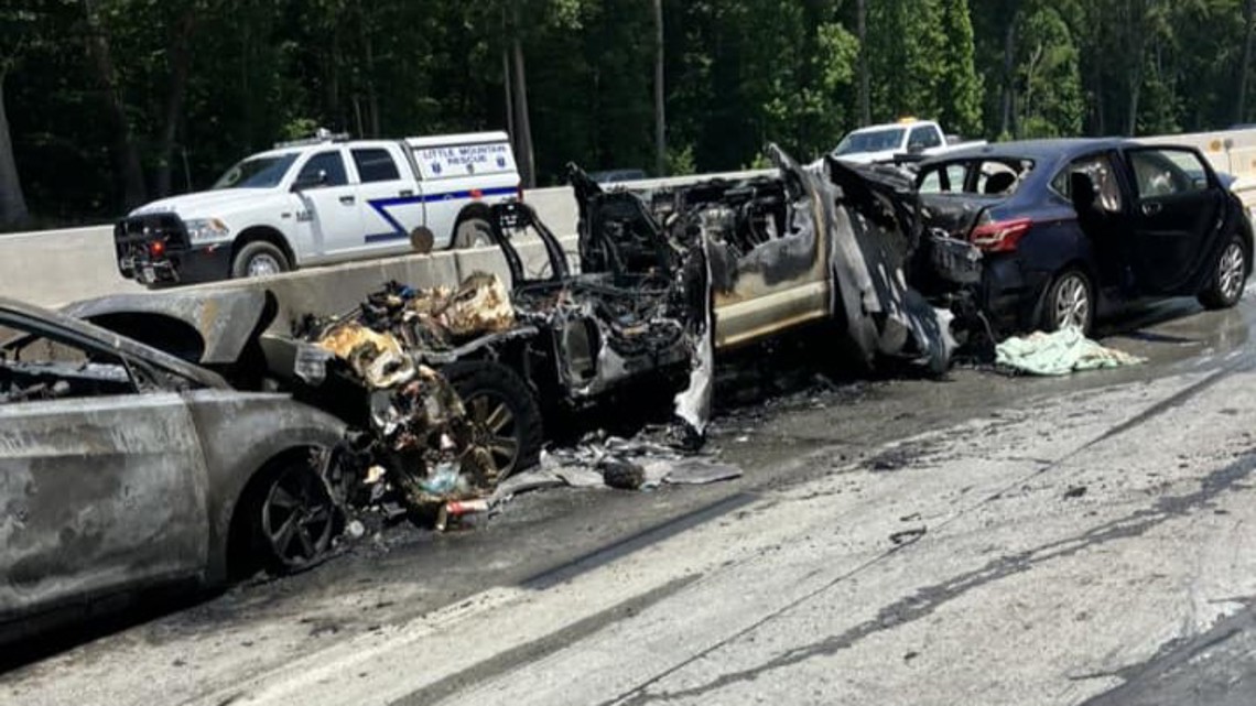 Traffic resumes on I-26 after fiery multi-vehicle crash – WLTX.com