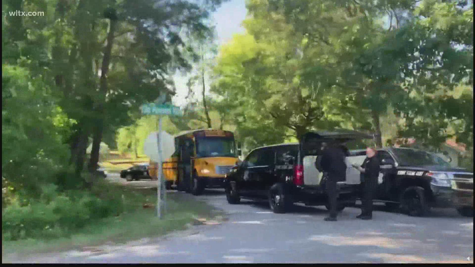 A Ft. Jackson trainee is being accused of hijacking a school bus with 18 students on board. The kids are now safe.