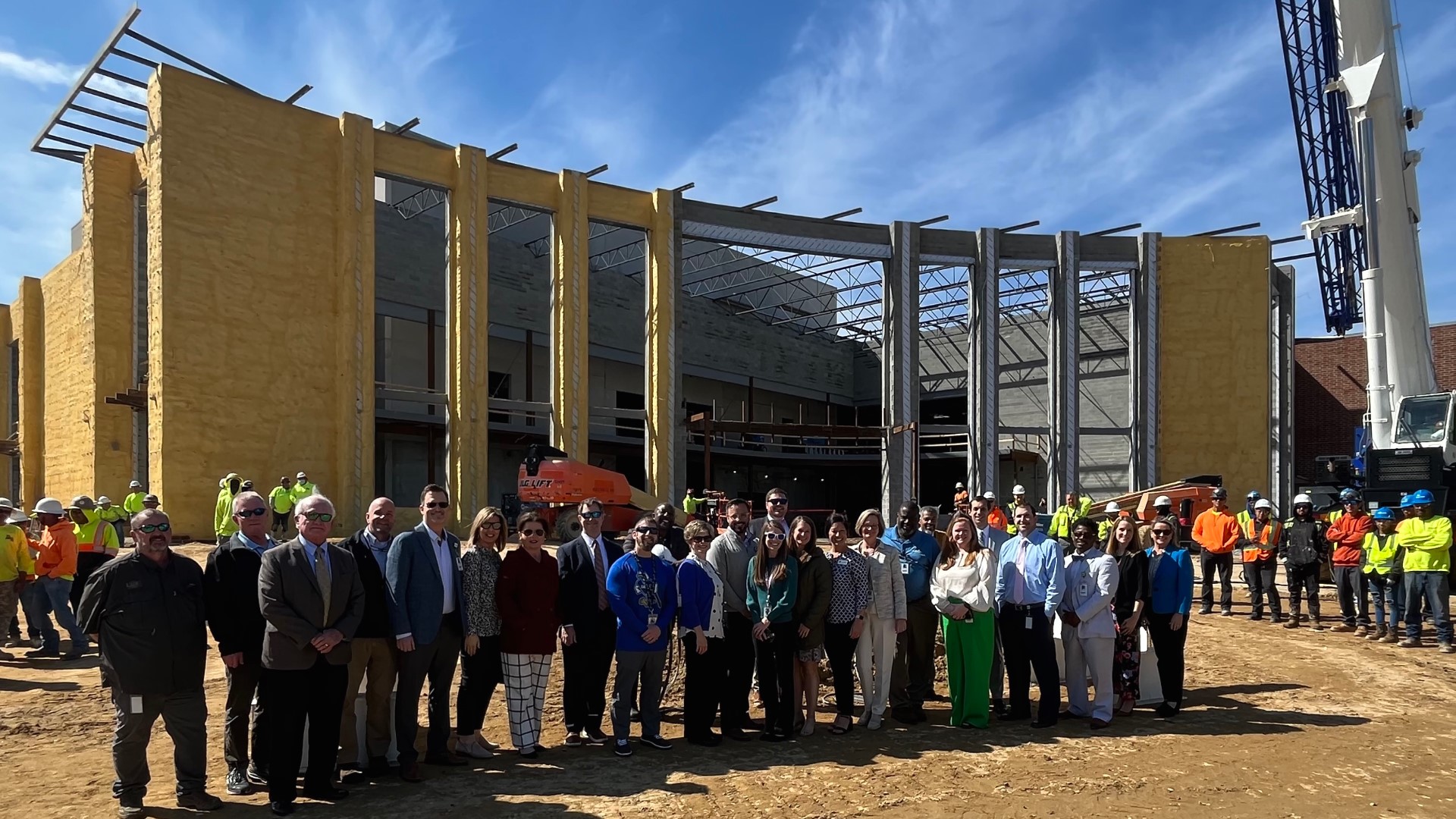 Lexington Two Performing Arts Center topped off during ceremony