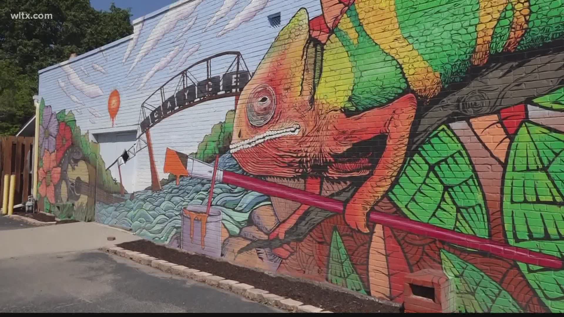 The city says they've received several grants to help bring in several murals and to create an art lot including sculptures and activation space.