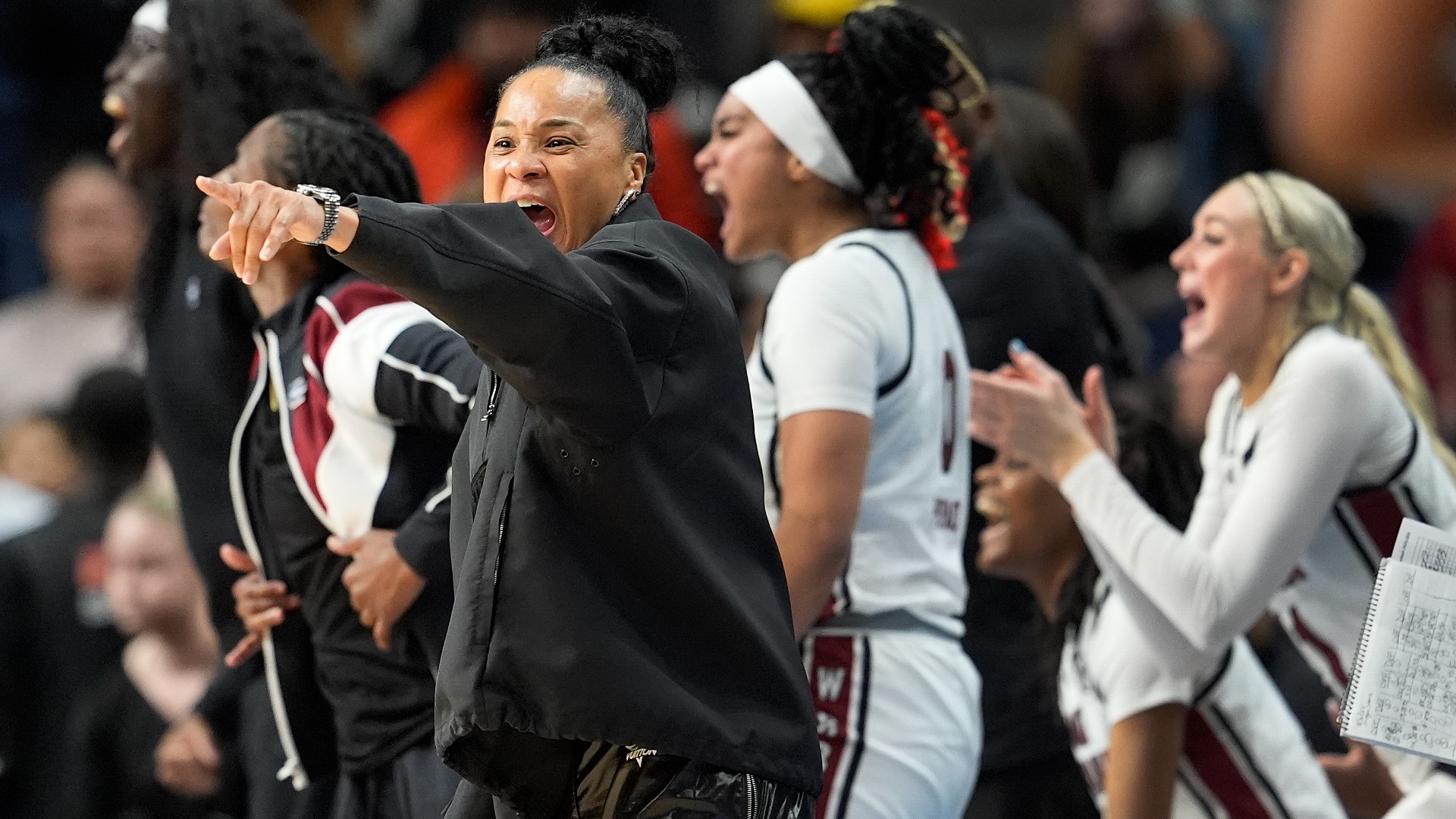 News19's Chandler Mack goes one-on-one with Dawn Staley after the Gamecocks advanced to the Final Four for the fourth straight season.
