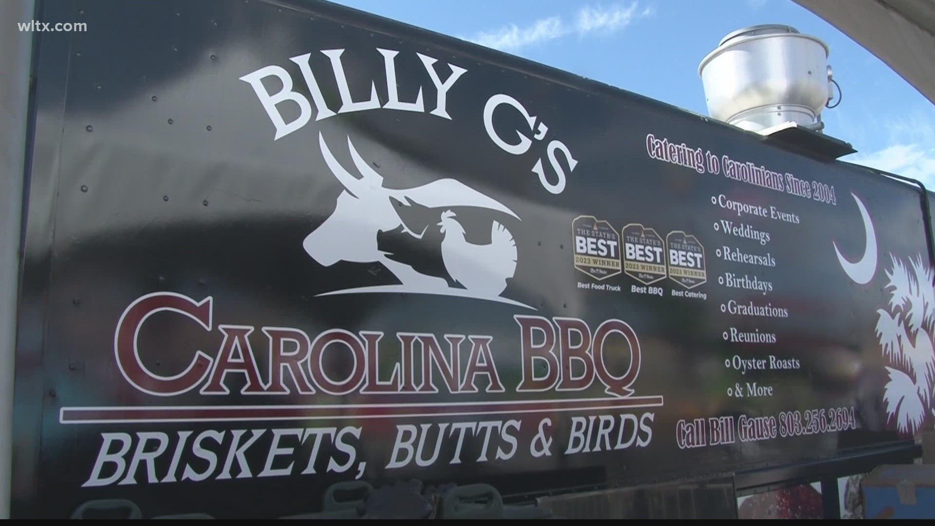 News19's Christy Calcagno speaks with the co-owner of a barbecue food truck featured at the 2023 SC State Fair.