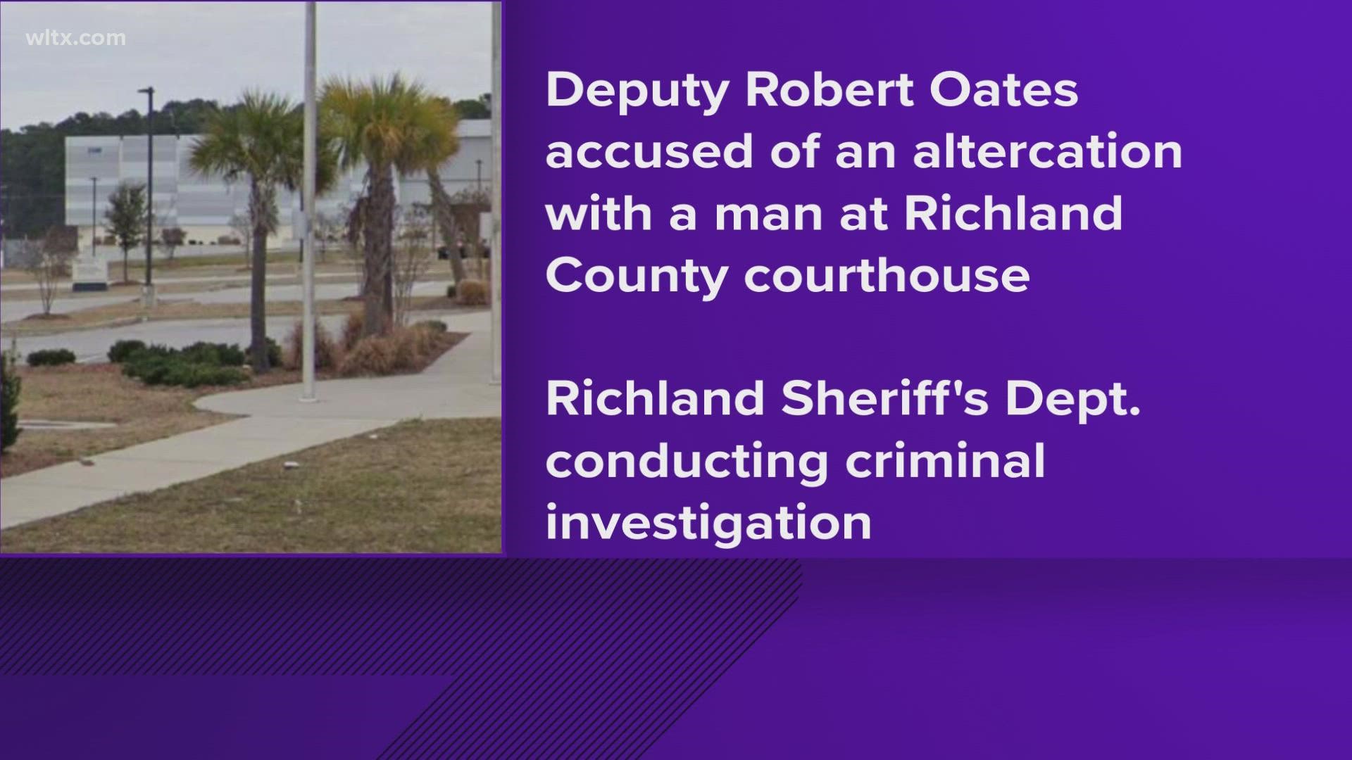 The incident happened outside of the Richland County Courthouse