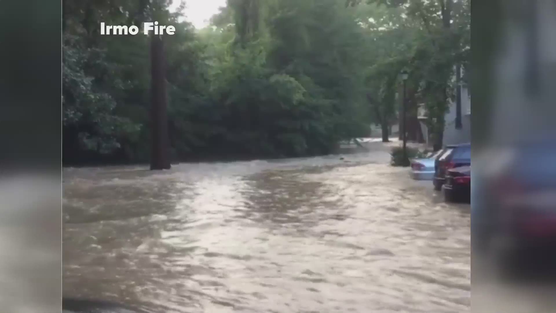 Flooding at the Creek Apartments in Irmo.