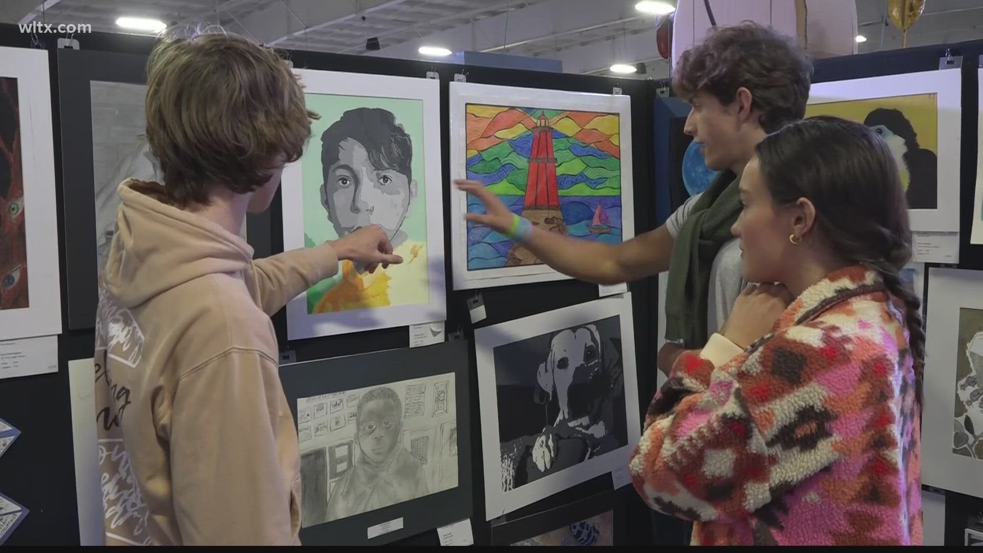 K-12 students' artwork is on display at the South Carolina State Fair for all to see.