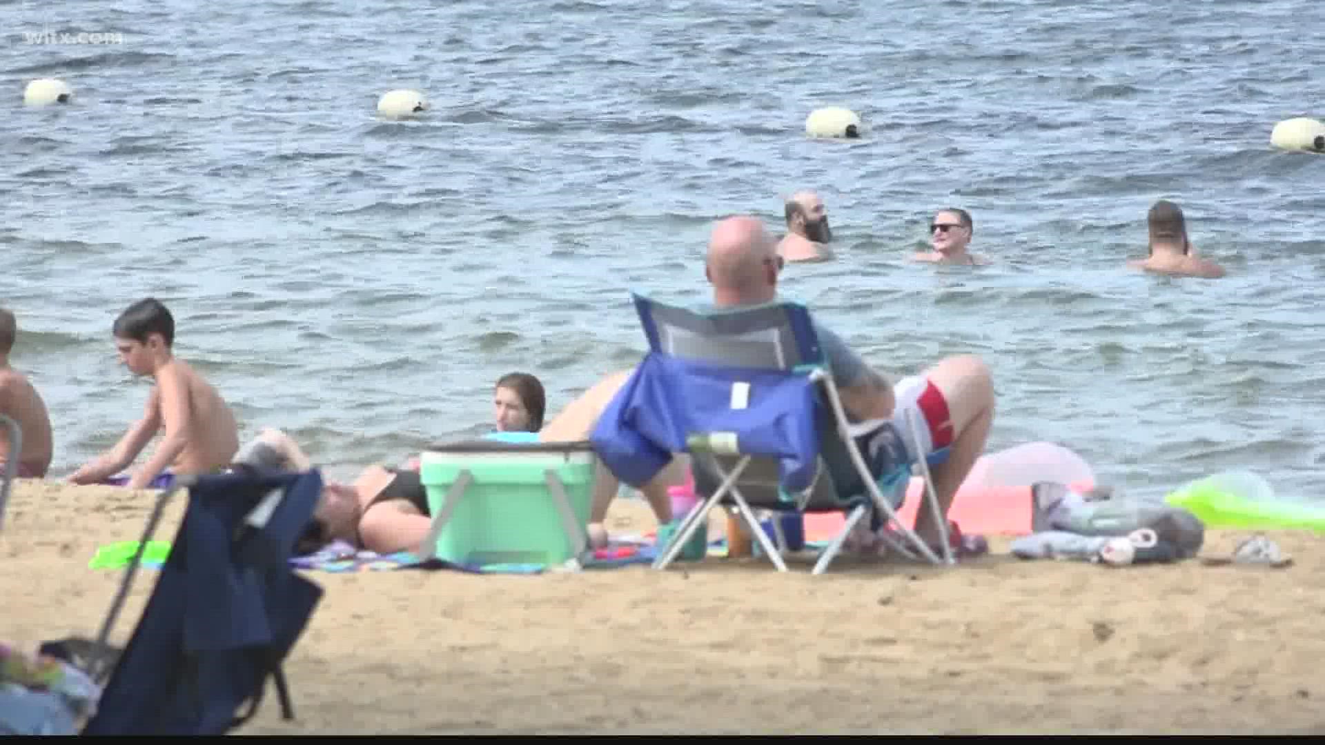 People spent the day enjoying a day out on Lake Murray, South Carolina.