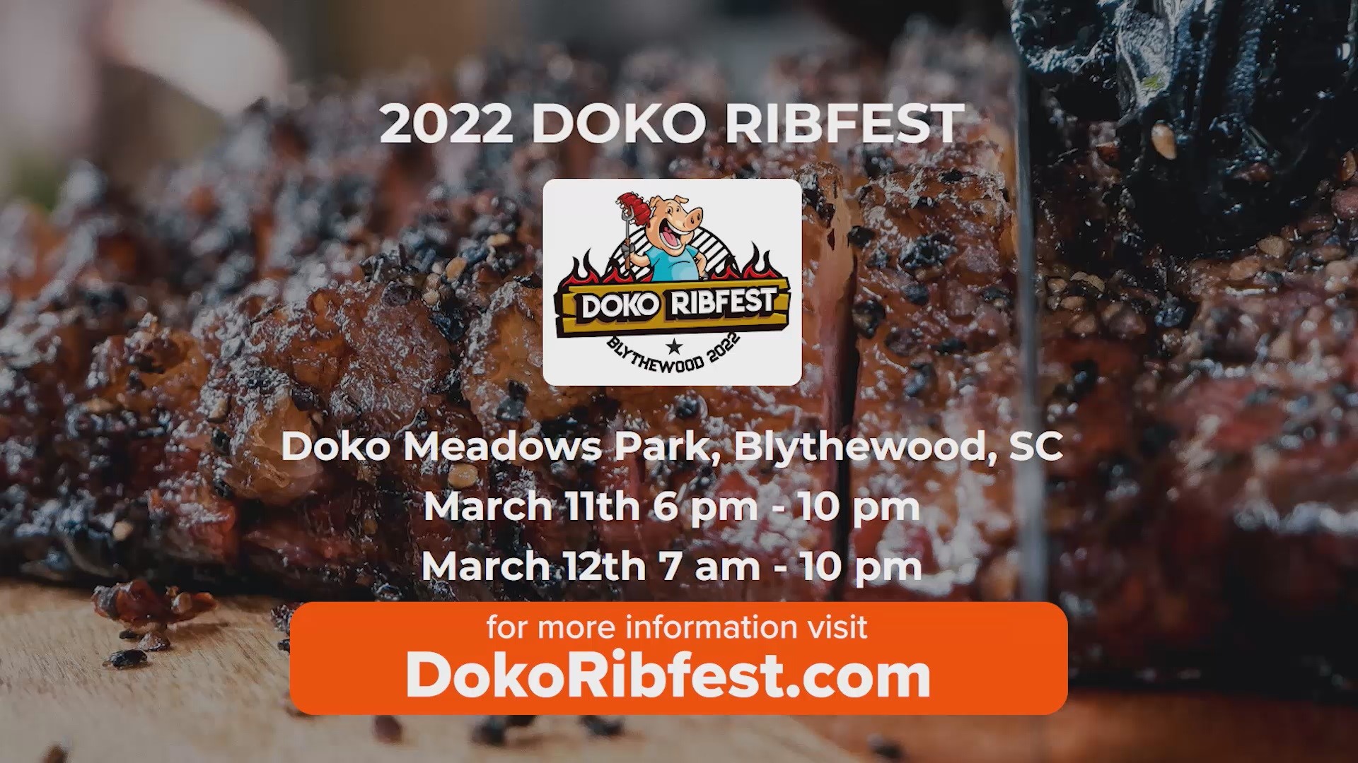 Join us for the 2022 Doko Ribfest Cook Off in the Park!