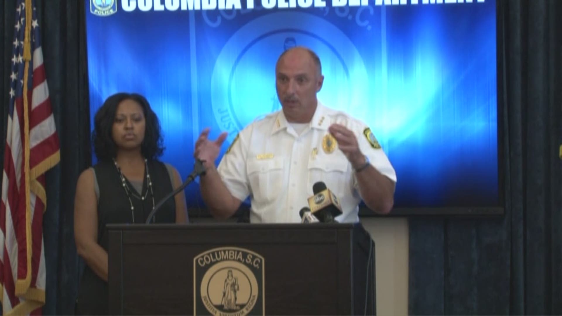 Columbia Police Chief Skip Holbrook gives an update on the shooting that wounded eight people.