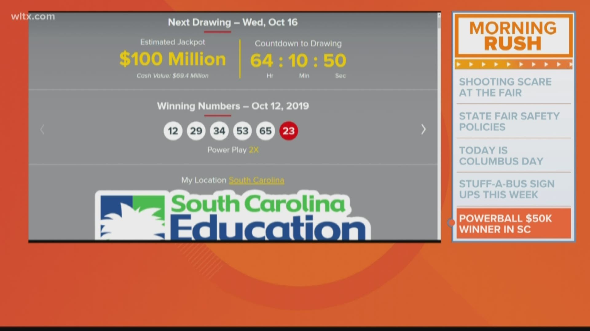One lucky person in the Palmetto State has won $50,000 in the powerball lottery.