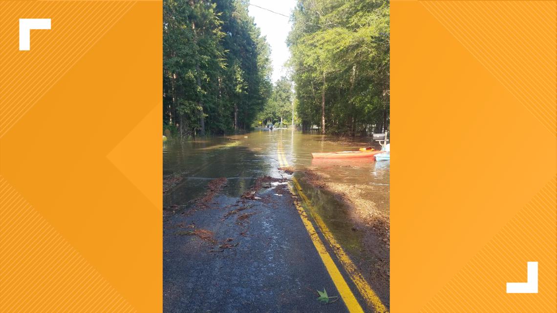 Lake Wateree to crest Sunday as water spills into road