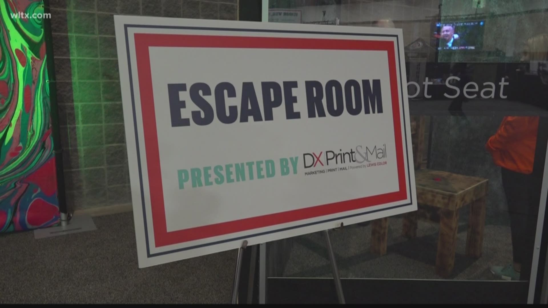 Basketball fans took a break from the hoops with a mobile escape room.