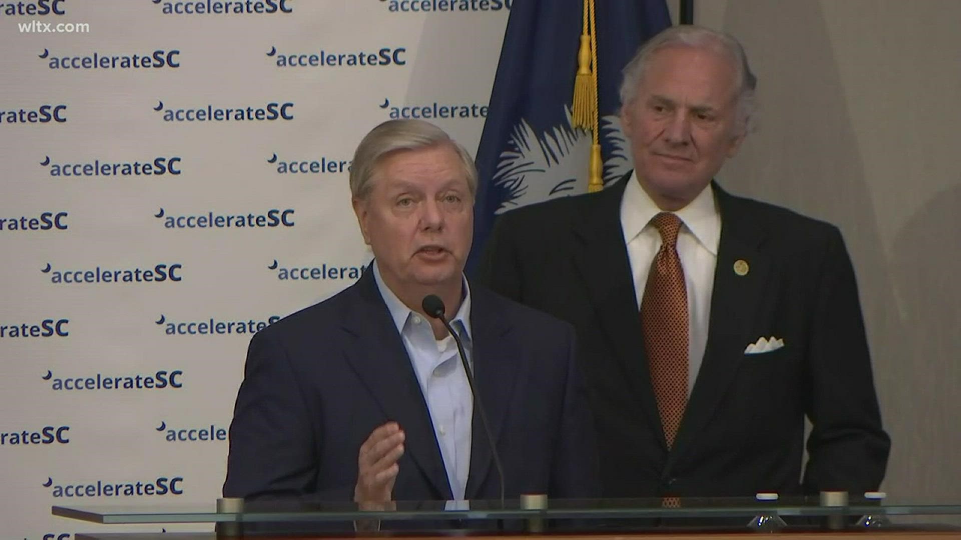 Sen. Lindsay Graham takes questions about the virus.