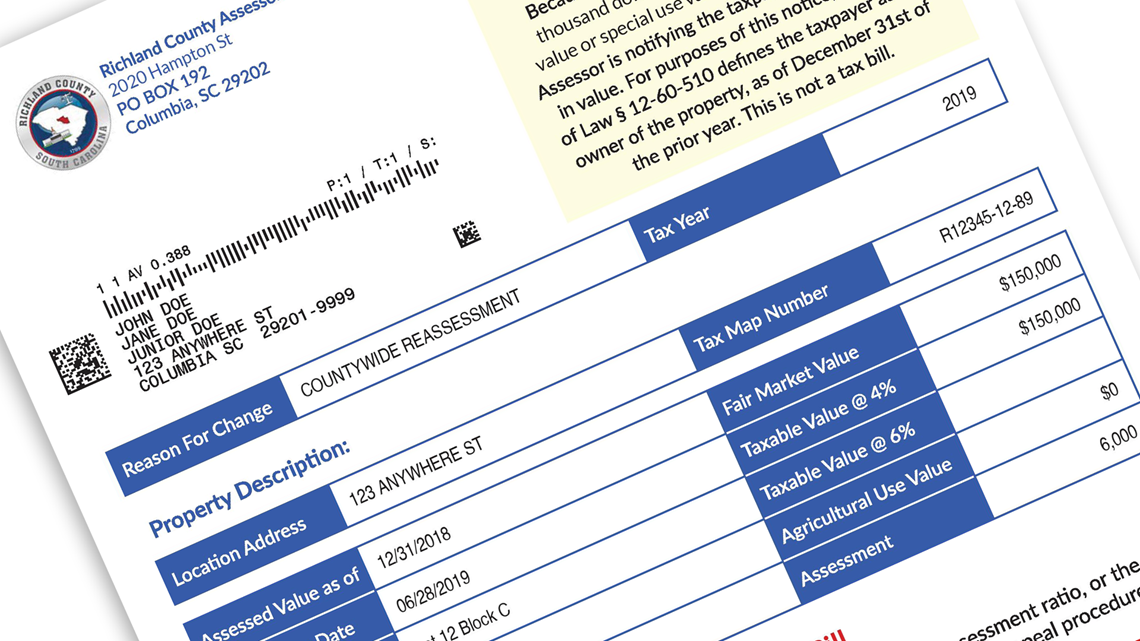 2019 Richland County property tax reassessment notices in the mail